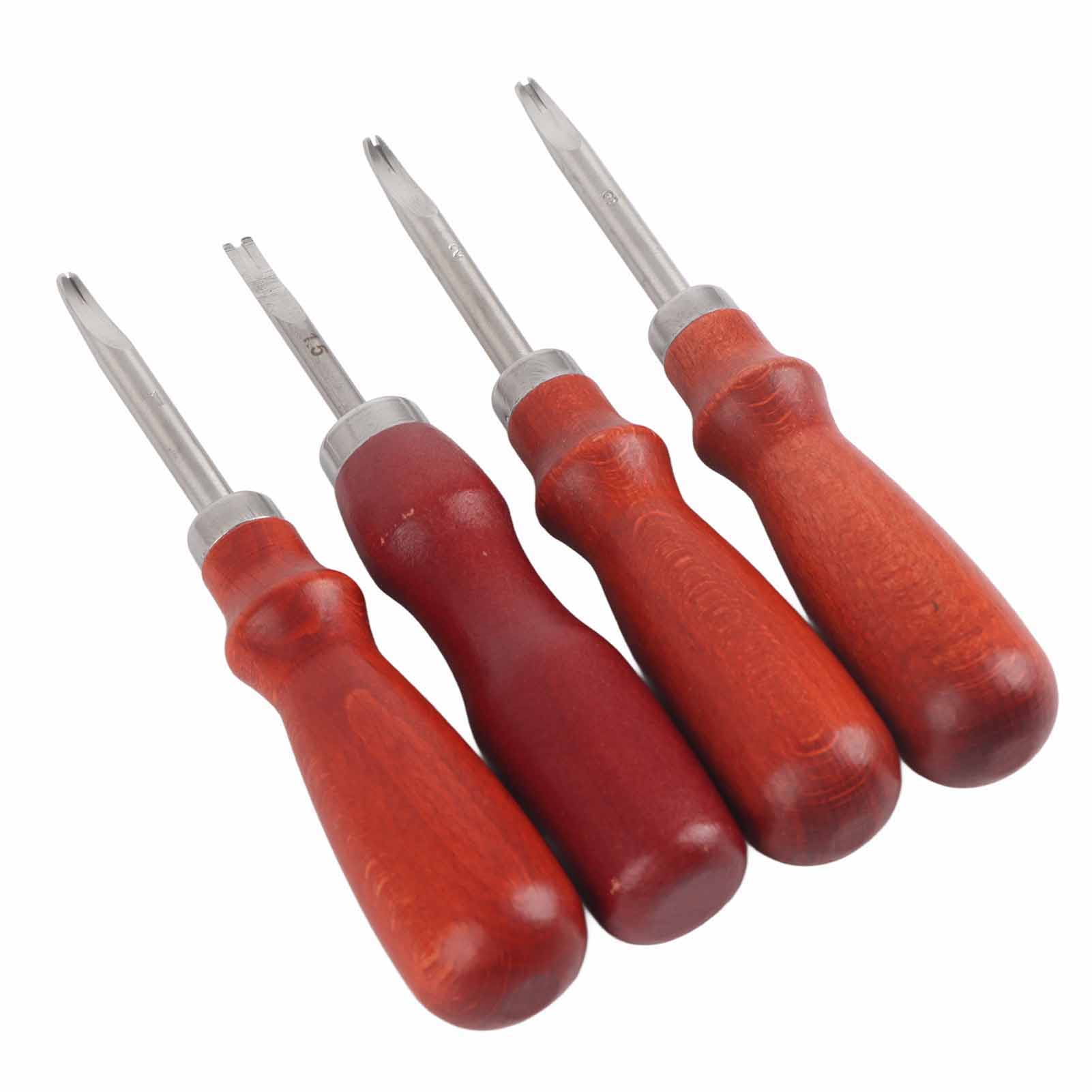 4-teiliges Set Leder-schneidmesser, Entgratungsschärfer, Schneidwerkzeug, Handgefertigt, Diy-lederveredelung