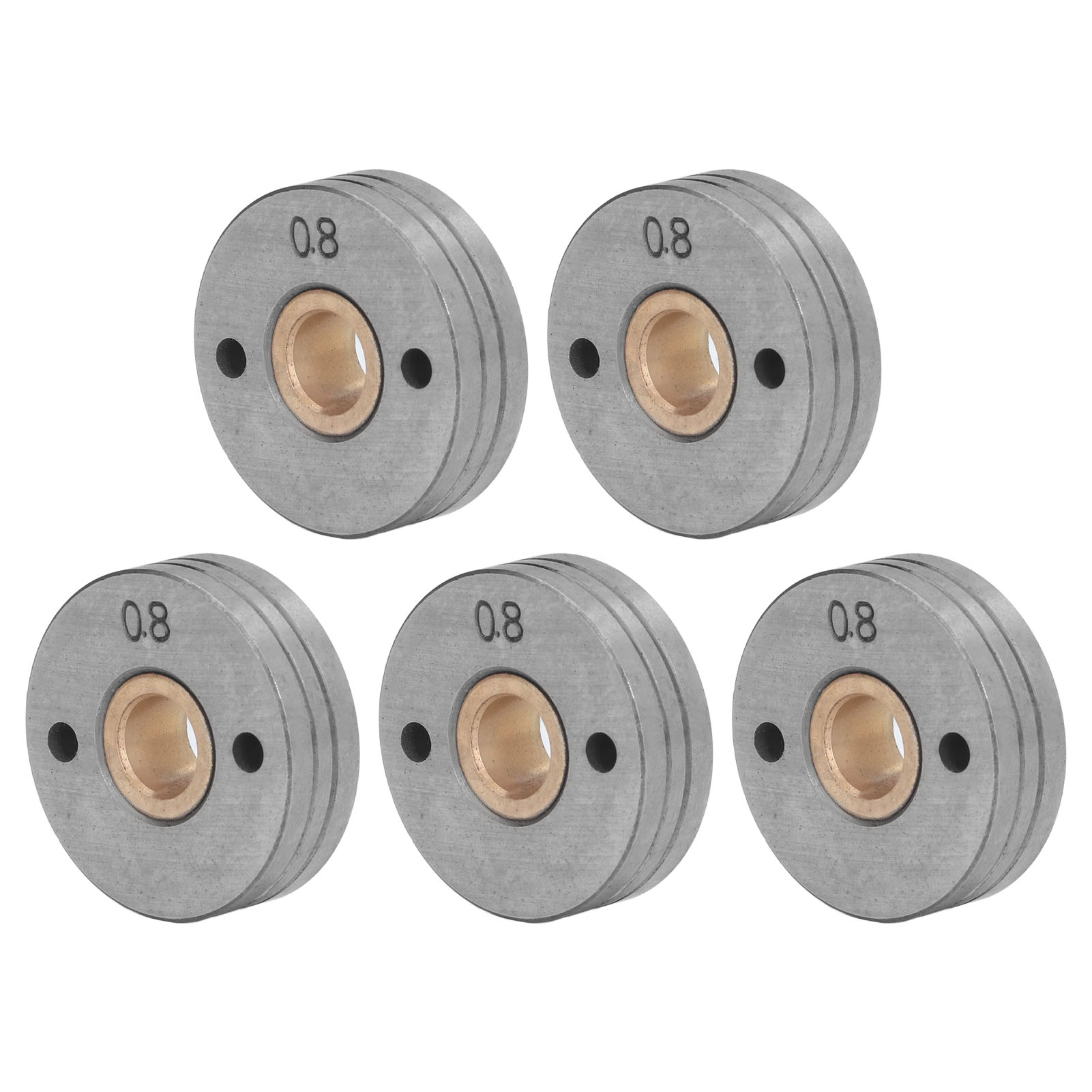 5-teilige, Doppelgetriebene Schweißdrahtführungsrollen Aus Stahl, 0,8–1,0 Mm Drahtvorschubrollen, Präzisionsrollen