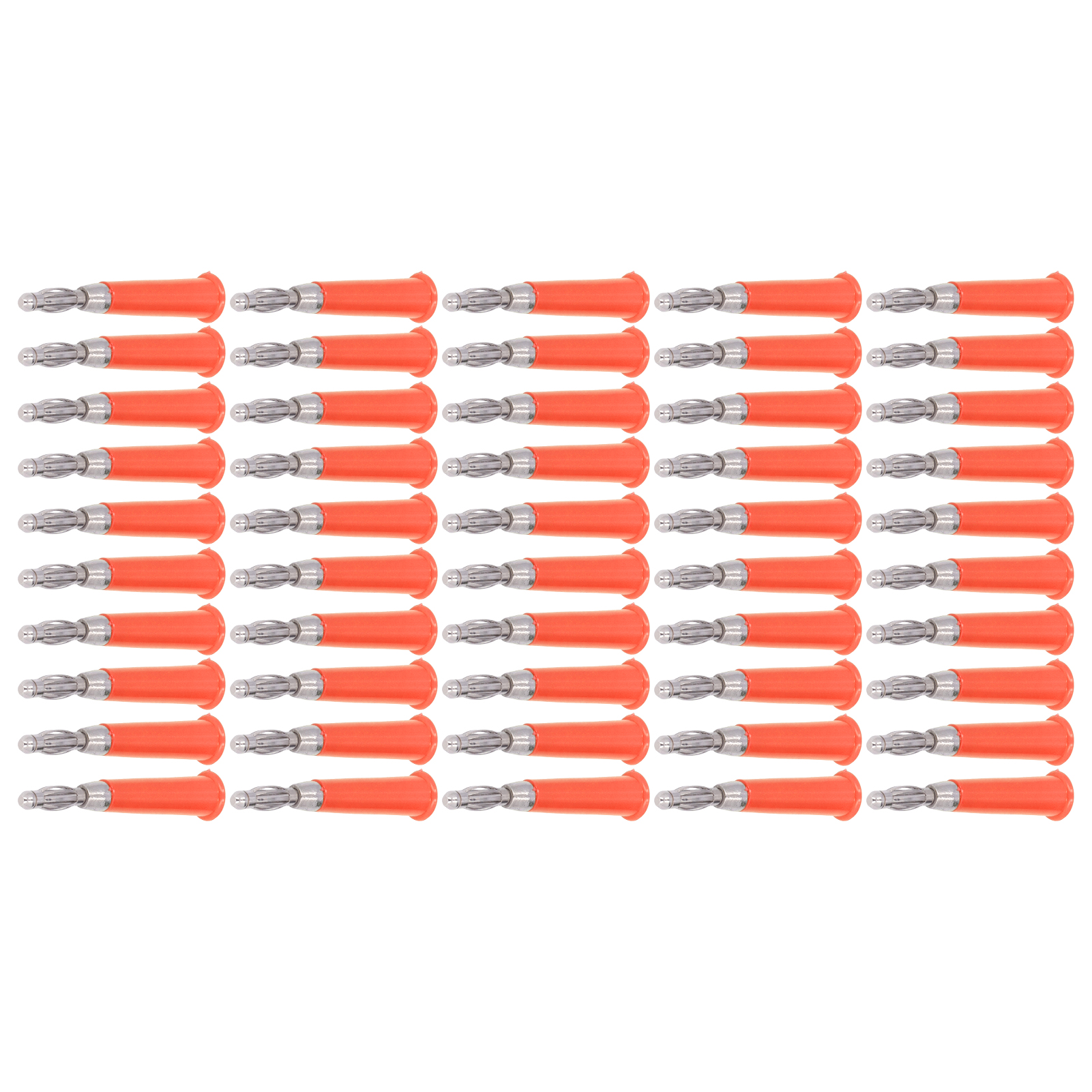 50 Rote Abs-zink-bananenstecker Für Lautsprecher, 4-mm-lötstecker, 50er-packung