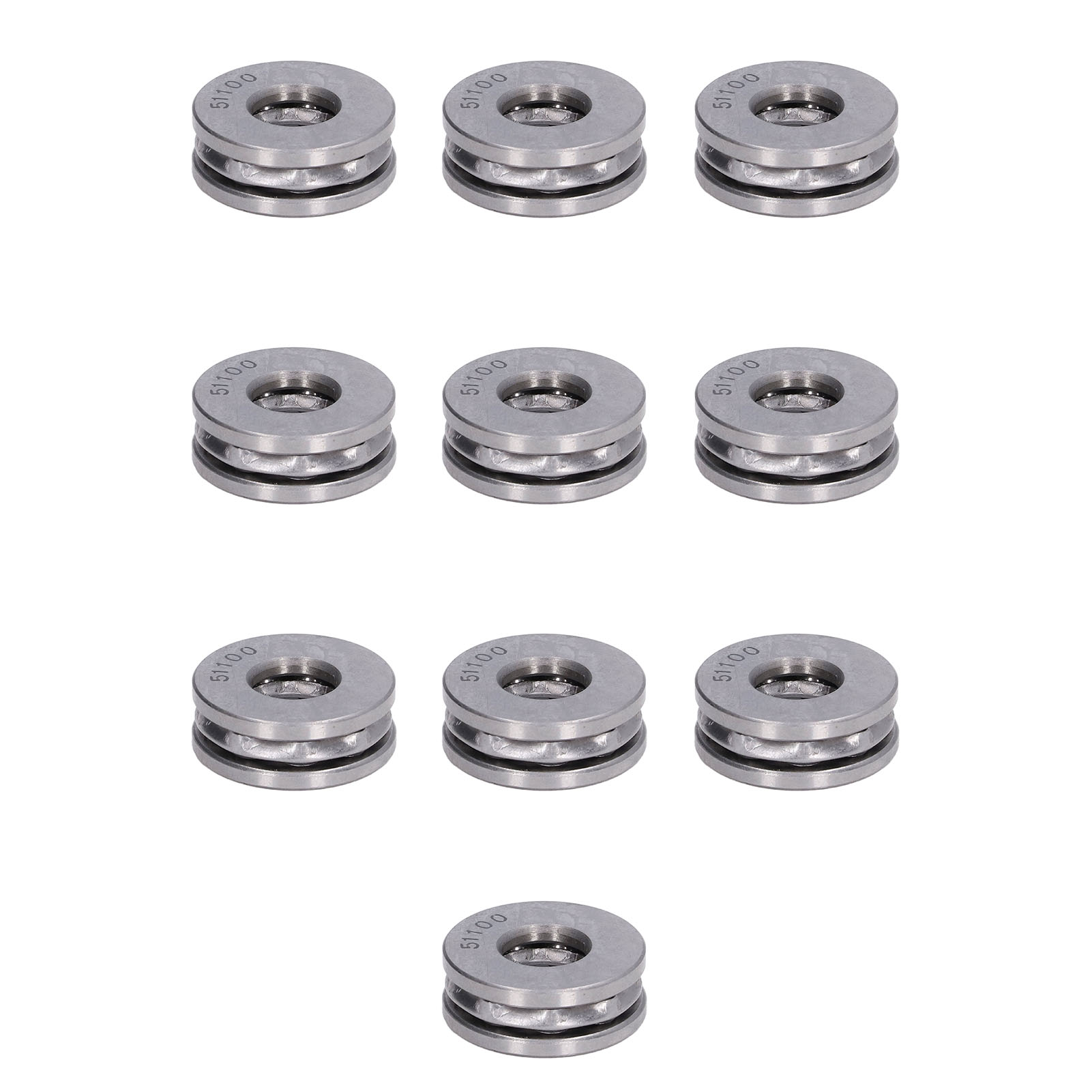 Packung Mit 10 Hochpräzisen, Austauschbaren Miniatur-axialkugellagern Aus Metall, 51100, Ersatzteilset