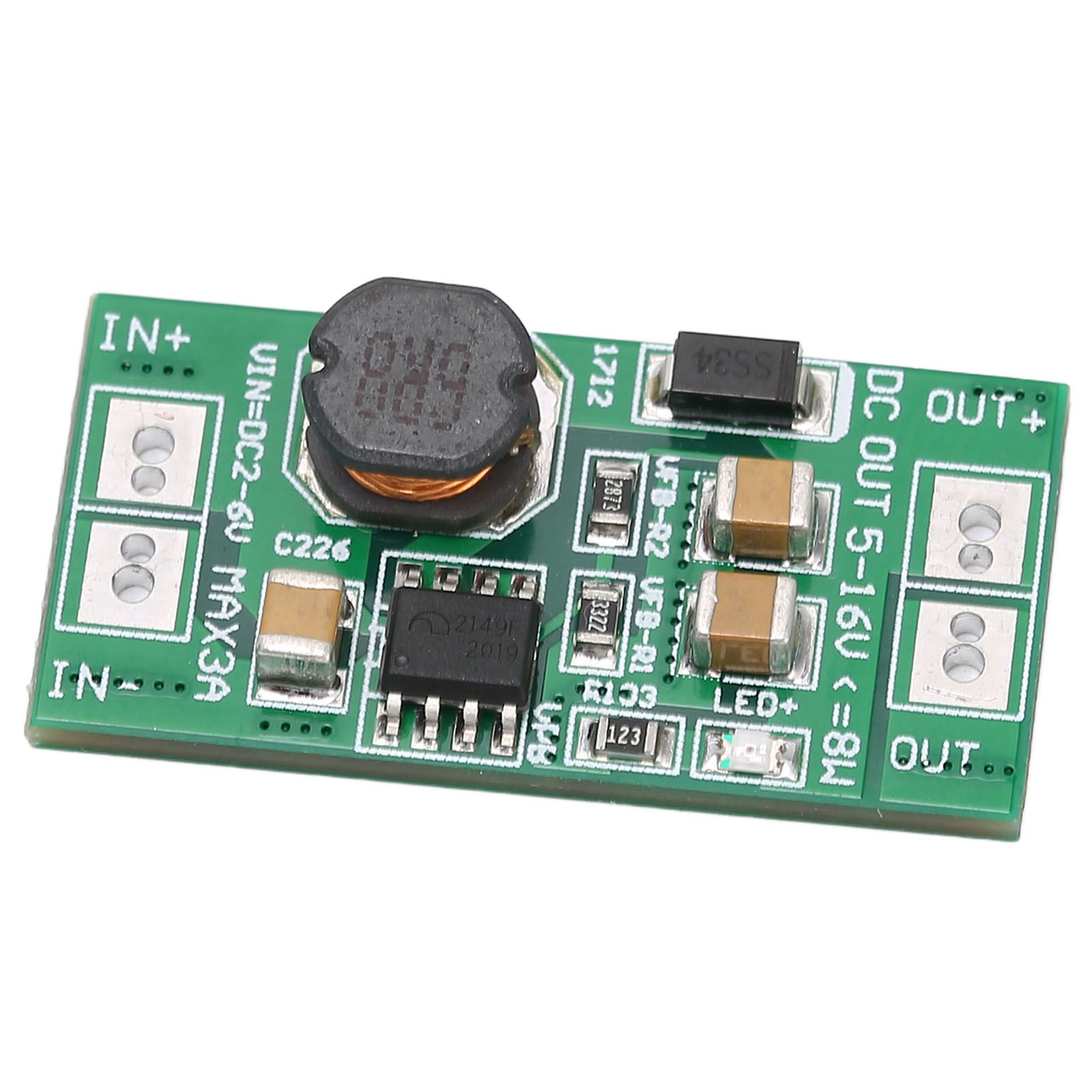 Abs Usb 5v Auf 12v 8w Spannungsverstärkermodul, Boost-netzteilplatine, Dc/dc-wandler, 5v Eingang, 12v Max. 8w Ausgang