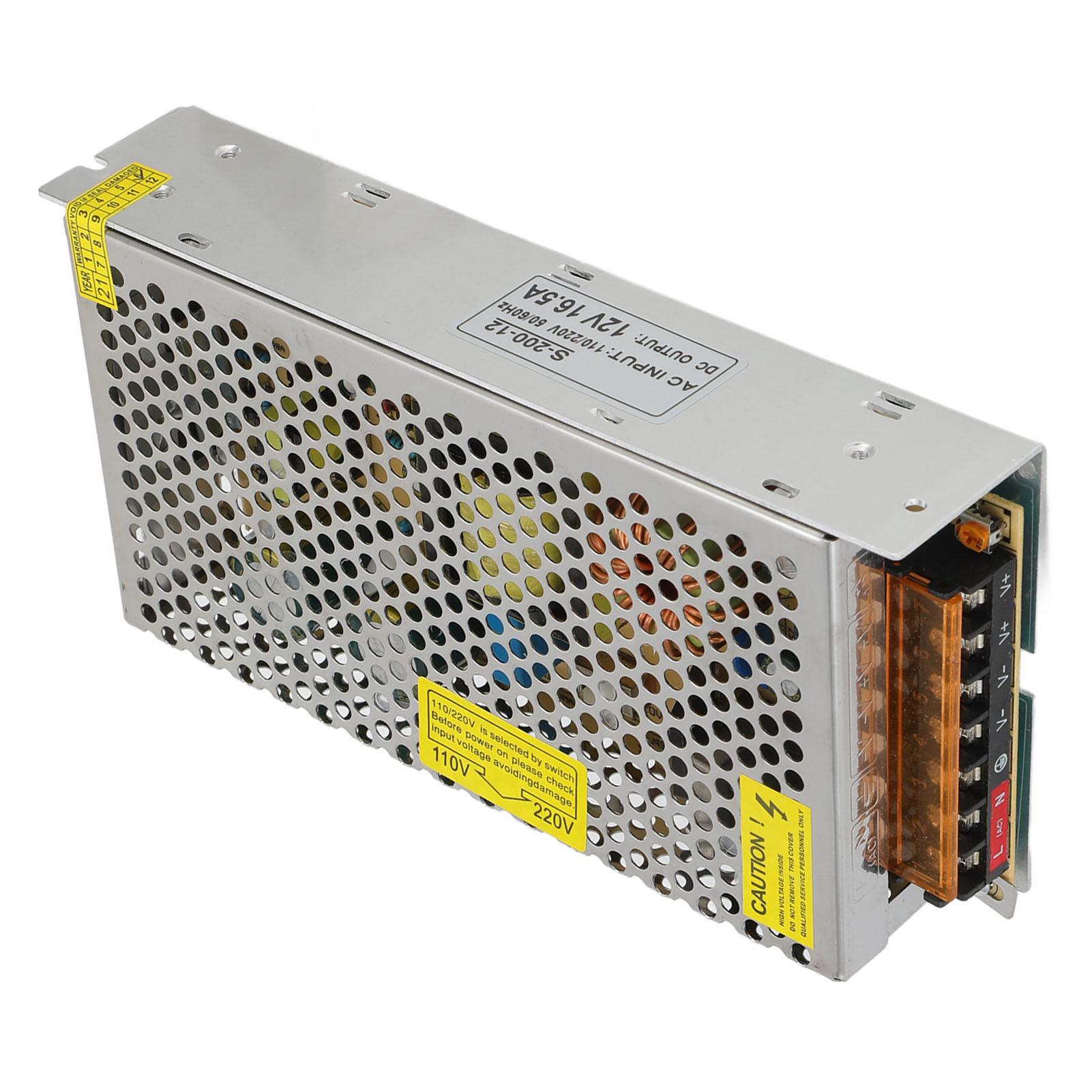 200-w-schaltnetzteil, 12 V, 16,5 A Universaltransformator 110/220 V Für Led-streifen Geregelter Konverter S-200-12 Led-netzteil