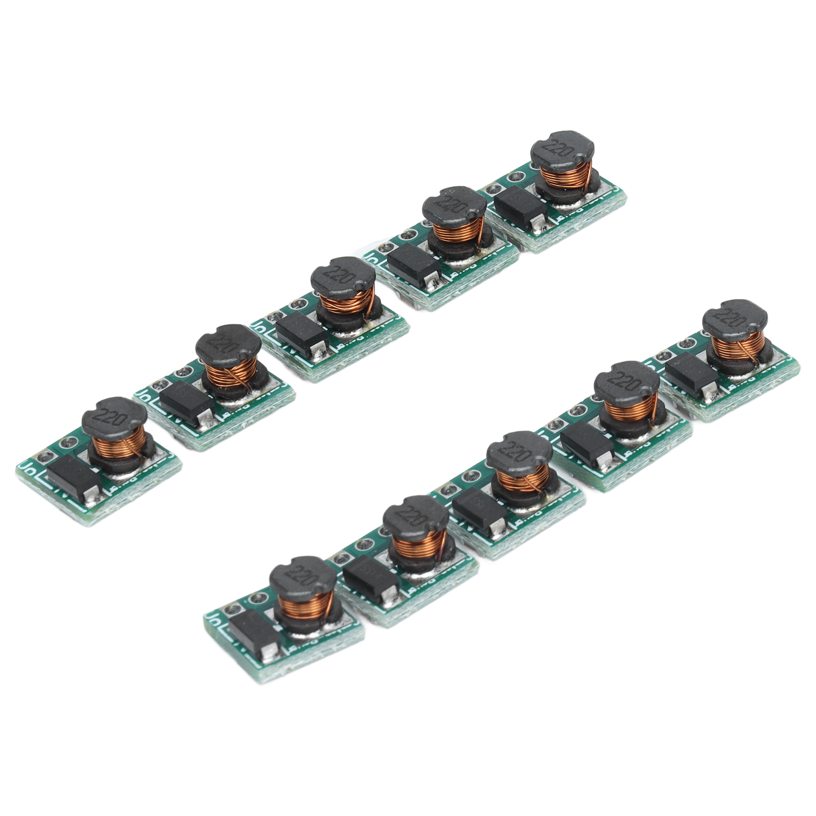 Konvolut Von 10 Dc-dc T64 Boost-modulen, 1,5v-4,2v Auf 5v Boost-wandler, Spannungsverstärkungsplatine, Batterie- Und Akkumulatorkompatibel, Aufwärtsregler.