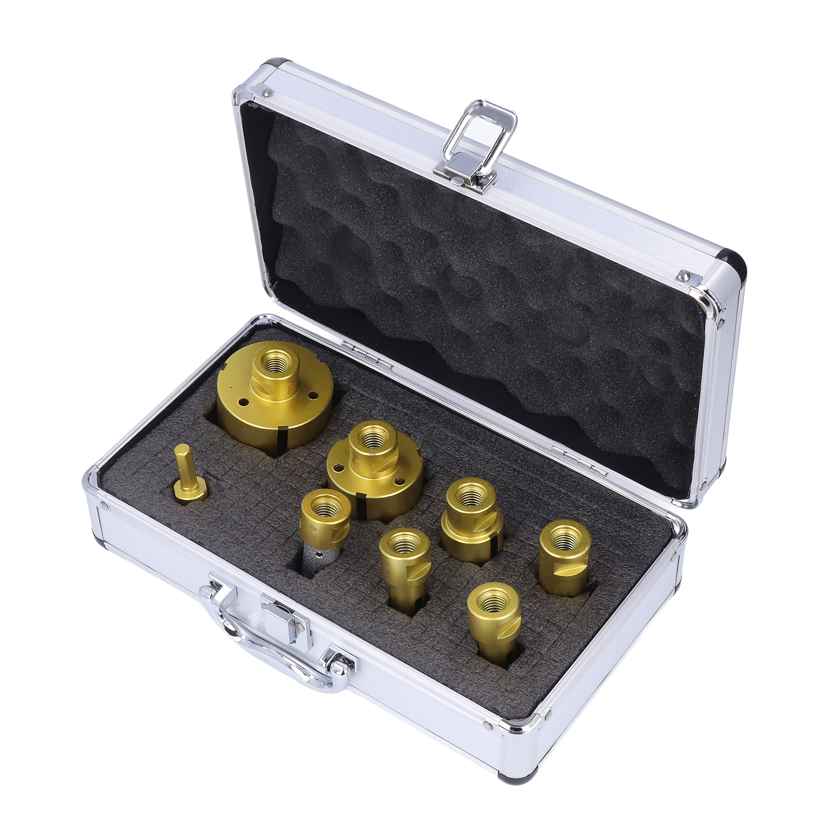 Set Mit 8 Diamant-lochsägen 20, 20, 27, 35, 55, 68 Mm Gelötete Kernbohrer Mit Sechskantschaft