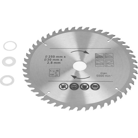 250 Mm Hartmetall-kreissägeblatt Für Tischlerarbeiten, Holzbearbeitung, 5500 U/min, 250 X 48 Zähne X 30 Mm Bohrung.