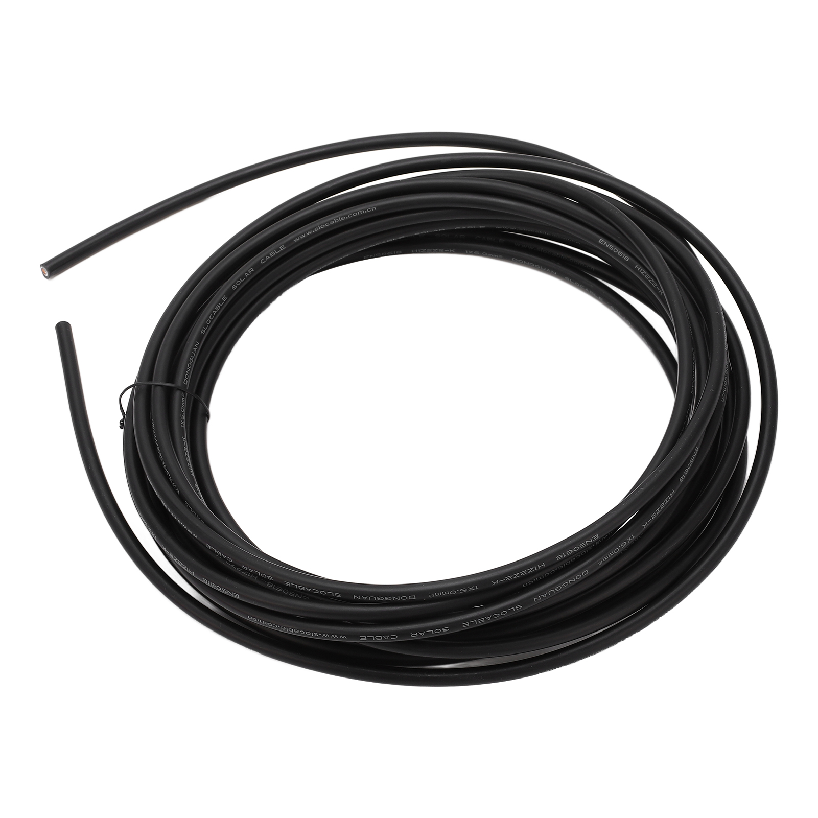 6 Mm² 50 M Solarkabel, Hitzebeständiger Schwarzer Photovoltaikdraht, Xlpe Mit Geringer Exzentrizität, Wirtschaftliche Und Langlebige Solarmodulverbindung.