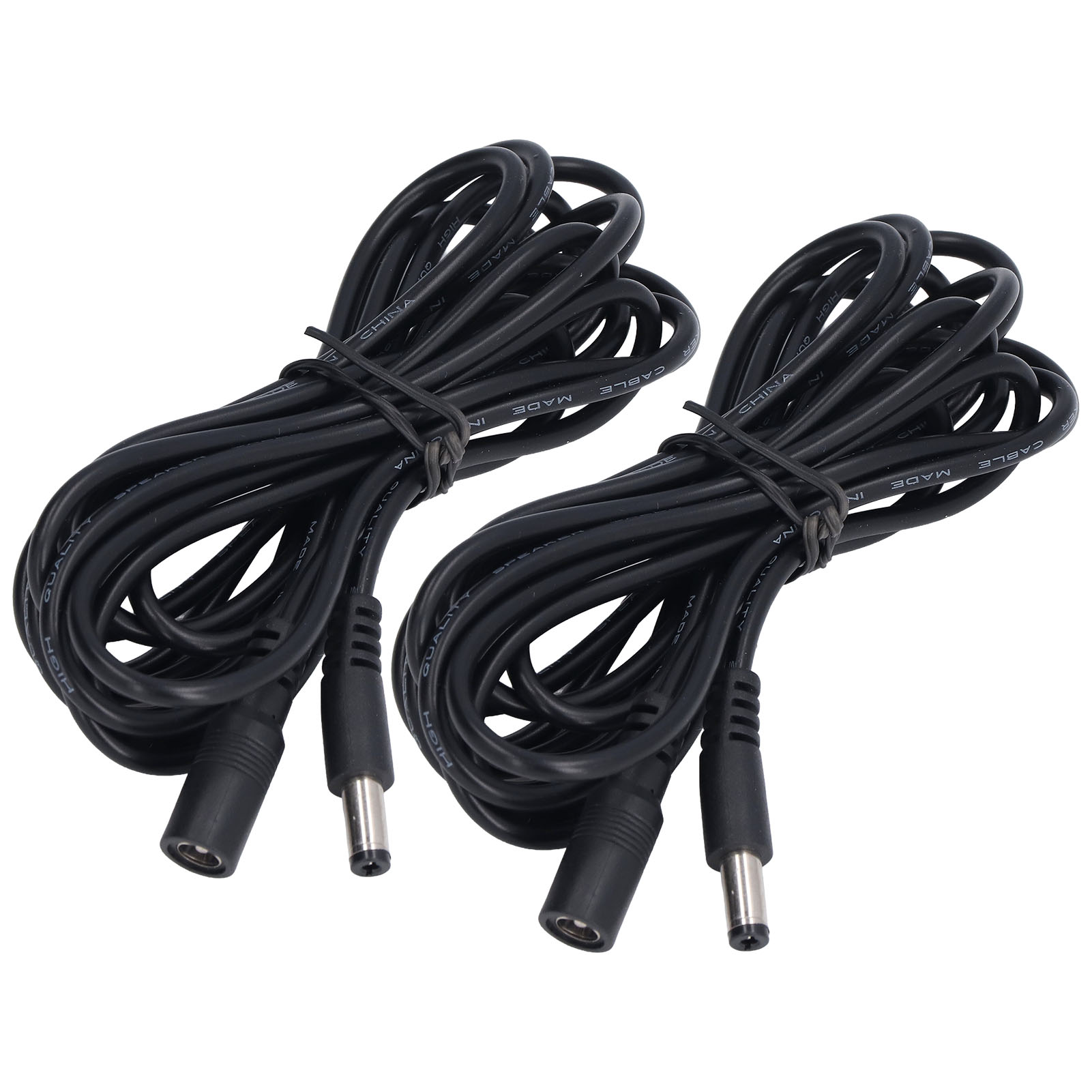 2-teiliges Solar-led-verlängerungskabel, 5,5 X 2,1 Mm Dc-stecker, 12 V/24 V Netzteil, Für Außenüberwachung Und -beleuchtung