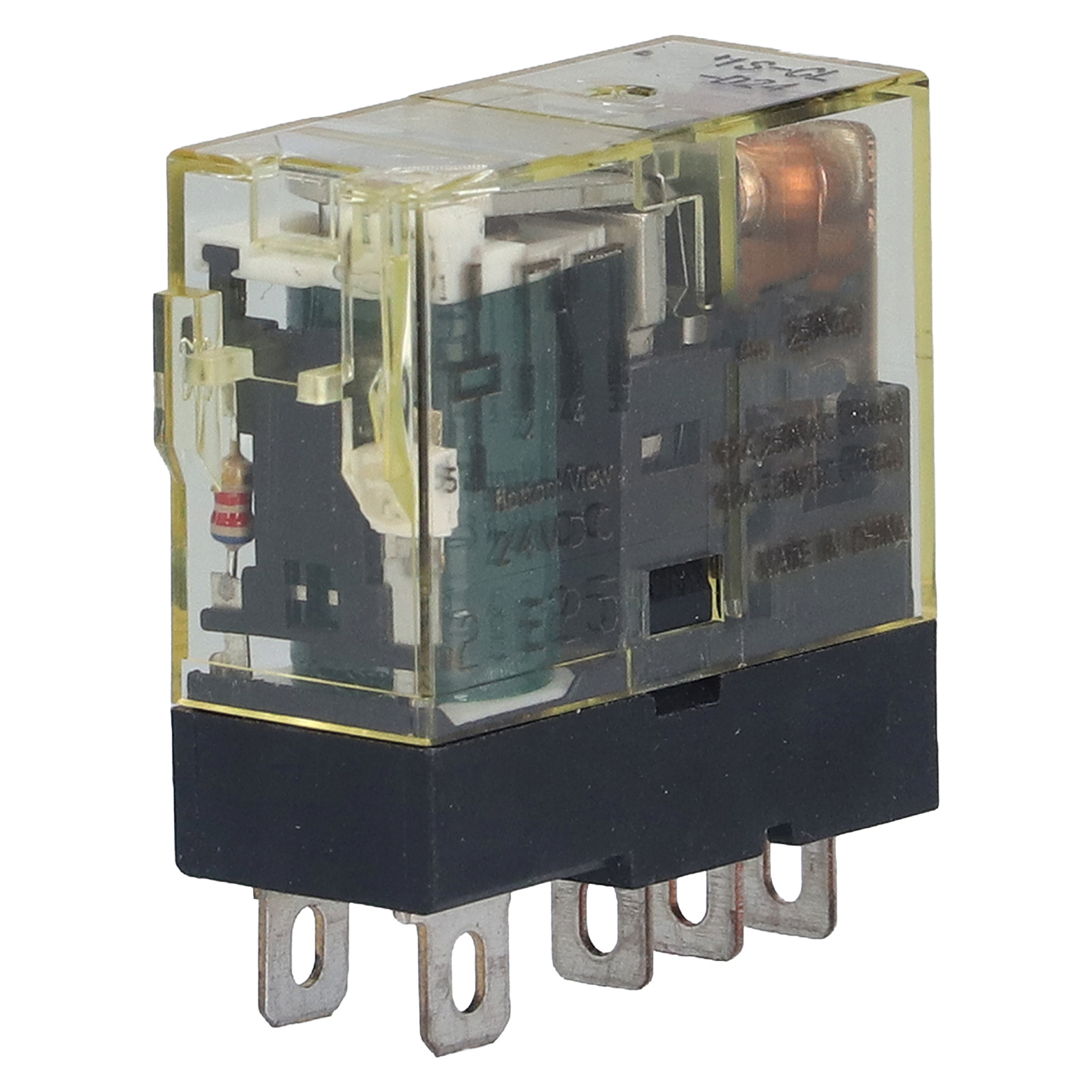 Miniaturrelais, 10 Stück, Schlankes Elektronisches Bauteil, 1 Schließer (no), 1 Öffner (nc), 5 Breite Pins, Dc 24 V, 12 A, Bem1scl