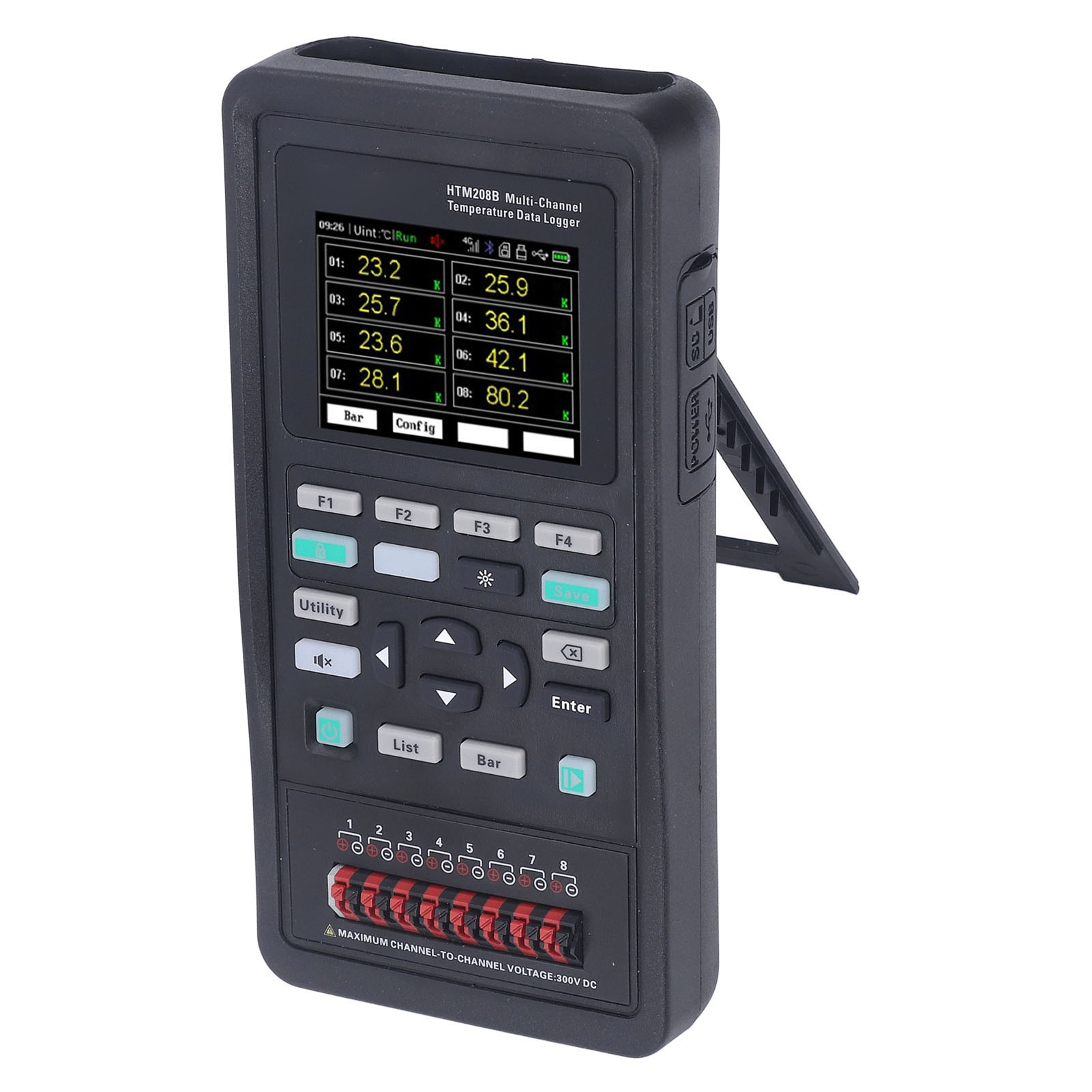 Multifunktionales Digitales Thermometer Mit Sonde, Hochpräzisem Datenlogger, Hintergrundbeleuchtetem Lcd-display, 100–240-v-eu-stecker, 2-kanal-industrie-temperaturmessgerät