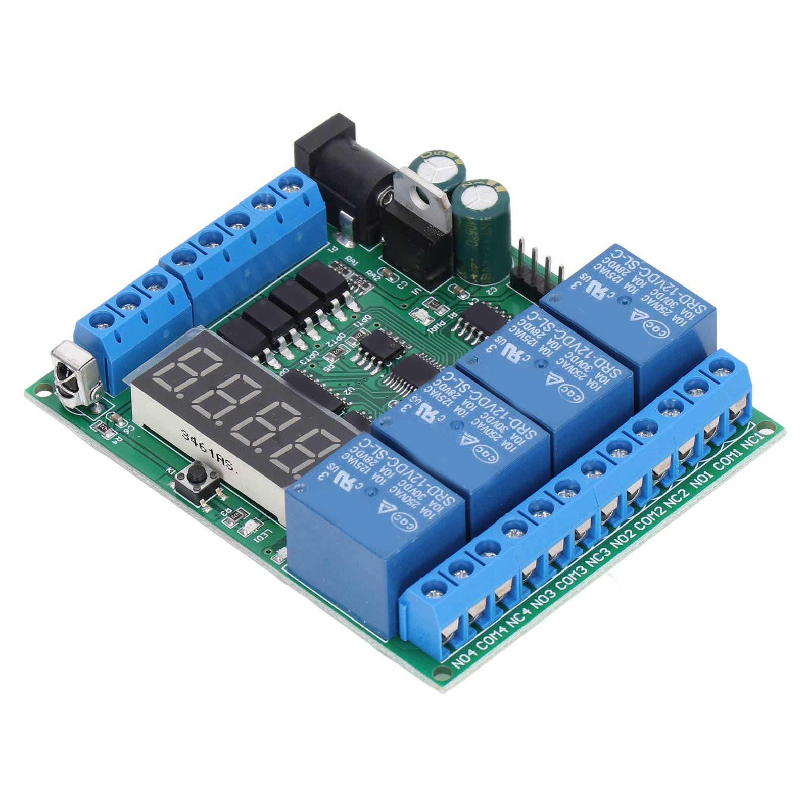 4-kanal-dc-12v-zeitverzögerungsrelaismodul Mit Digitaler Led-anzeige Für Arduino Scm Mcu