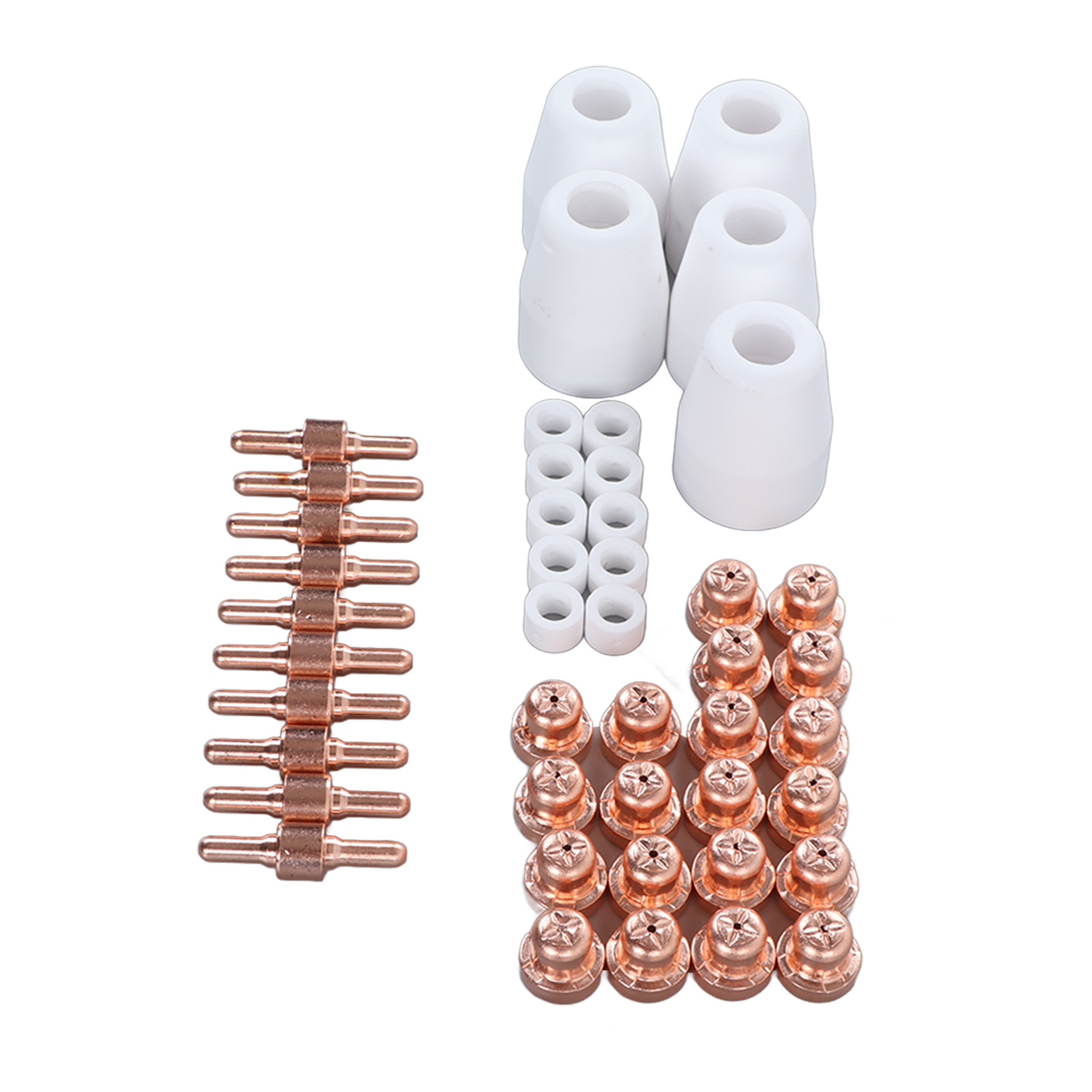Packung Mit 45 Lg40 Pt31 Cut35 Cut40 Cut50 Plasma-verbrauchsmaterialien, Düsen Und Schutzkappen Für Schneidbrenner