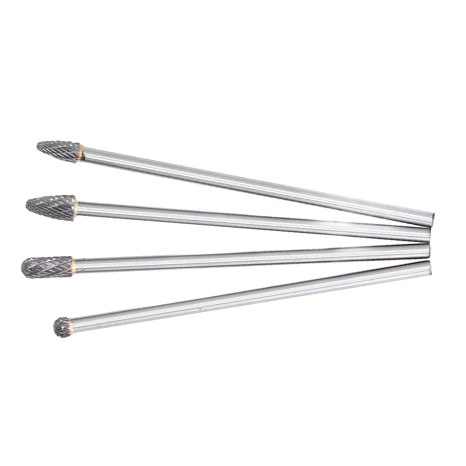 Satz Von 4 Rotierenden Hartmetallfräsern Mit 1/4-zoll-schaft, Wolframstahl Hrc70, Schleifkopf Zum Schneiden, Gravieren Und Entgraten.