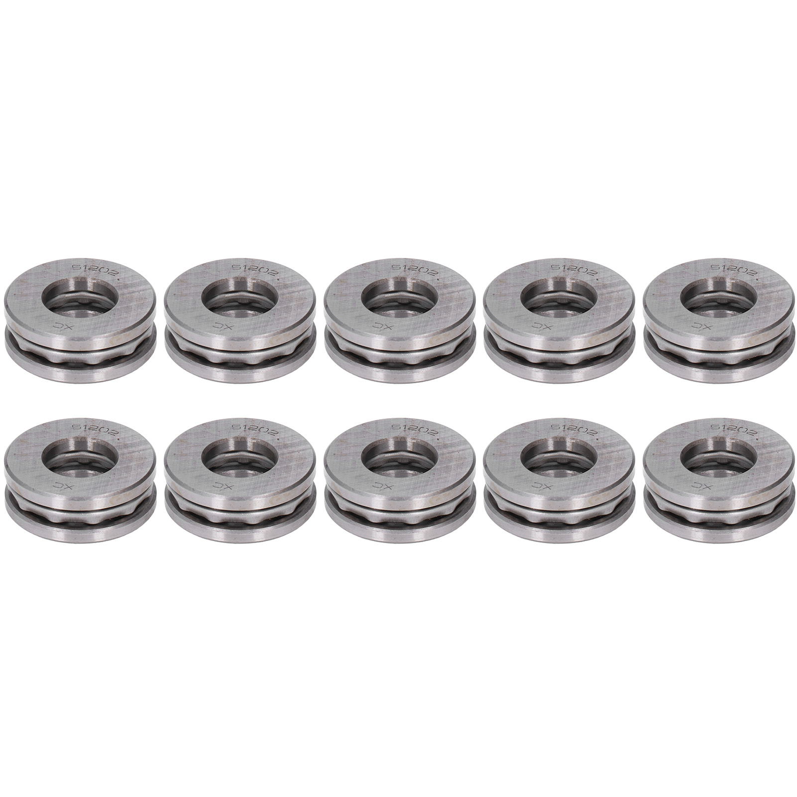 Packung Mit 10 Unidirektionalen Axialkugellagern 51202, Ersatzteilset Für Industrieanlagen, Ersatzteile.