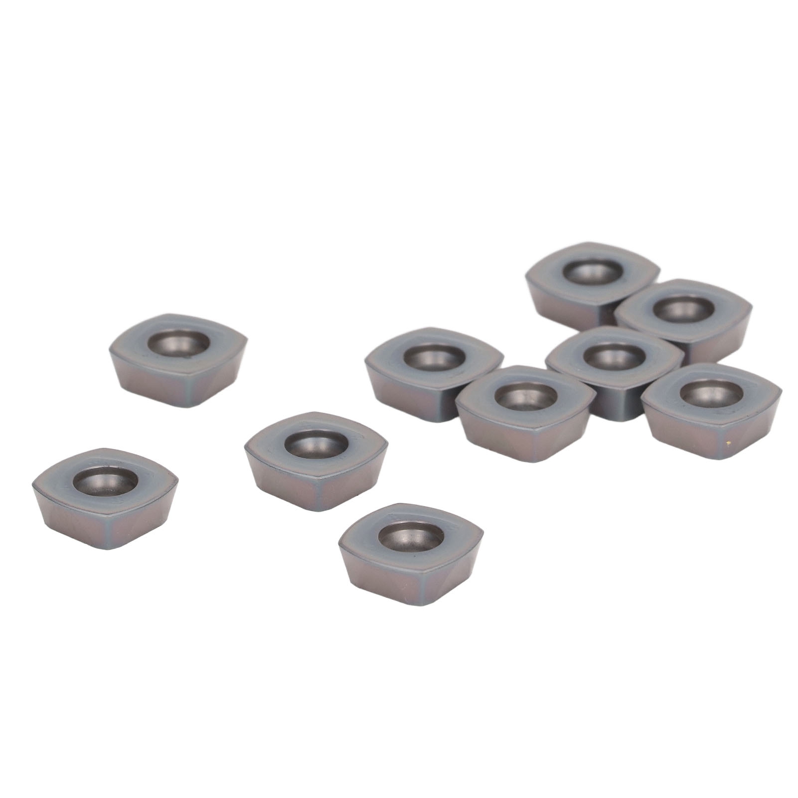 10 Beschichtete Hartmetall-vierkant-schneidplatten Für Industrielle Cnc-fräs- Und Drehwerkzeuge, 10er-packung
