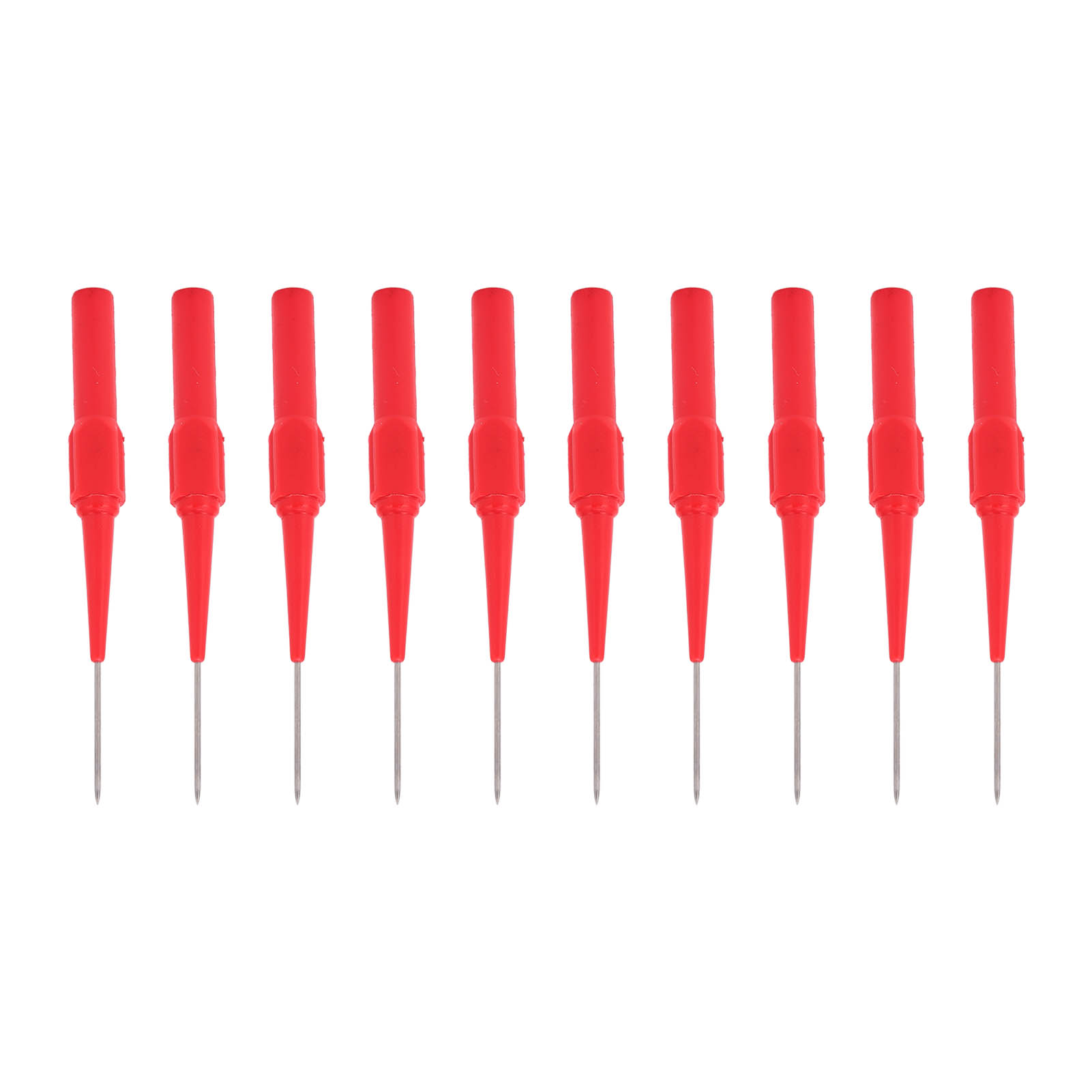 Packung Mit 10 Prüfspitzen (1 Mm), 4,0-mm-anschlussstift, Selbstbohrender Stecker, Ersatzteil 26.010 Rot
