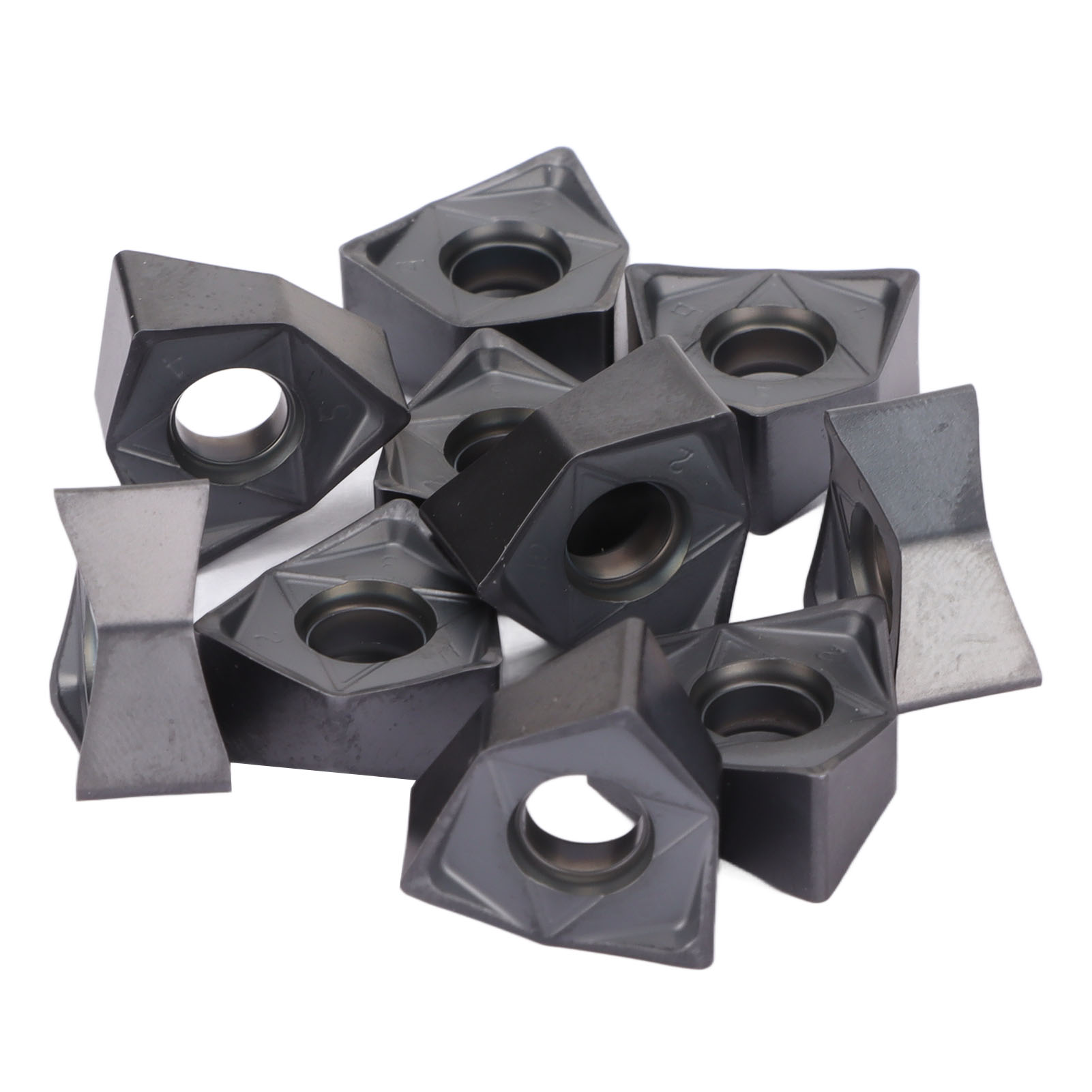 10 Wendeschneidplatten Aus Schwarz Beschichtetem Hartmetall, Cnc-schneidwerkzeuge Zum Drehen Und Fräsen, 10er-packung