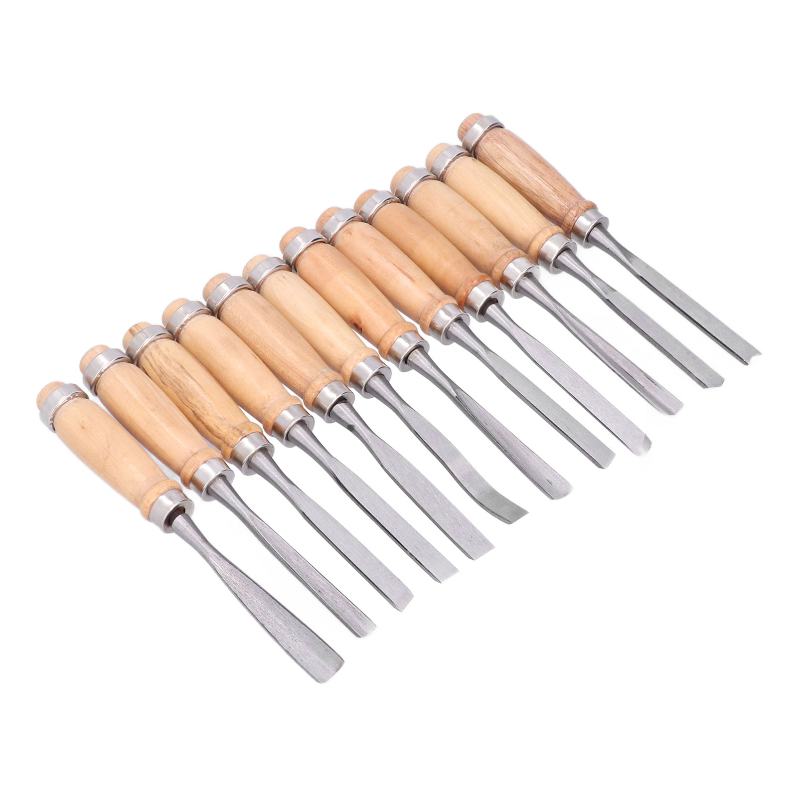 Set Mit 12 Holzmeißeln Zum Drechseln, Abstechen Und Nuten, Holzschnitzzubehör, 8 Zoll