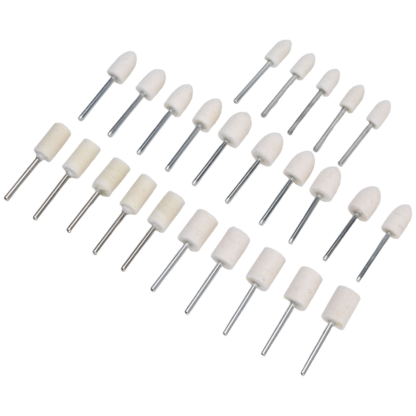 Set Mit 25 Filzpolierwoll-schleifscheiben, Rotationsschleifaufsätzen Für Bohrmaschinen, Zubehör Für Rotationswerkzeug-schleifköpfe