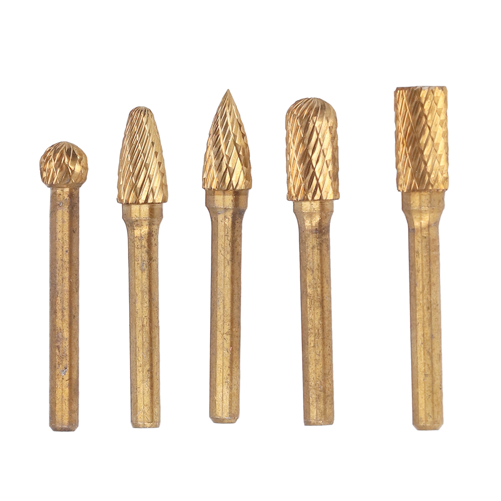 Set Mit 5 Hartmetall-rotationsfräsern, Doppelmeißelkopf, Polier- Und Schnitzwerkzeugset, Bohr- Und Schleifzubehör