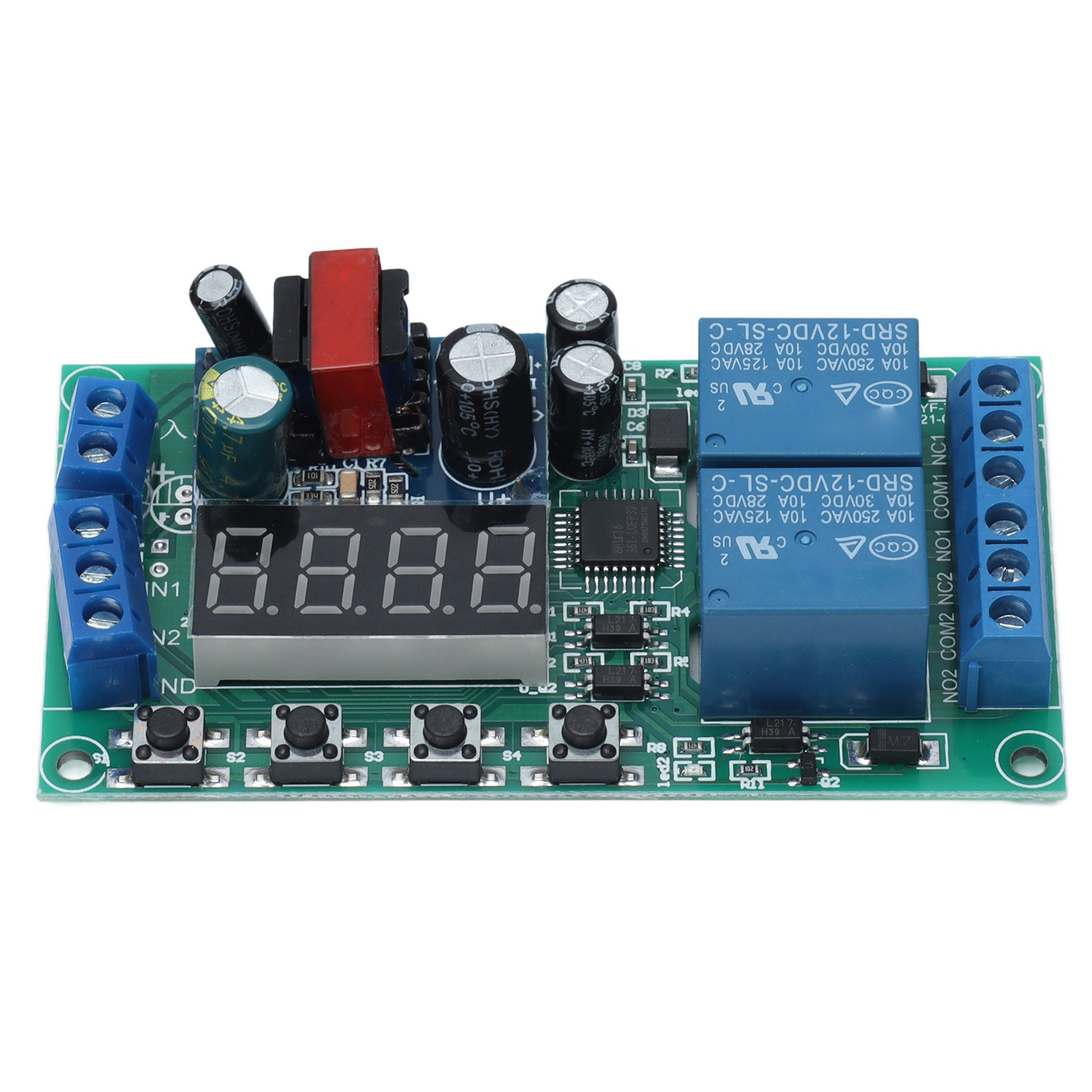 Yf-7 2-kanal-zeitverzögerungsrelaismodul, Digitaler Zyklustimer Mit Impulstriggerung, 220-v-wechselstrom-steuerplatine, Einstellbarer Timer