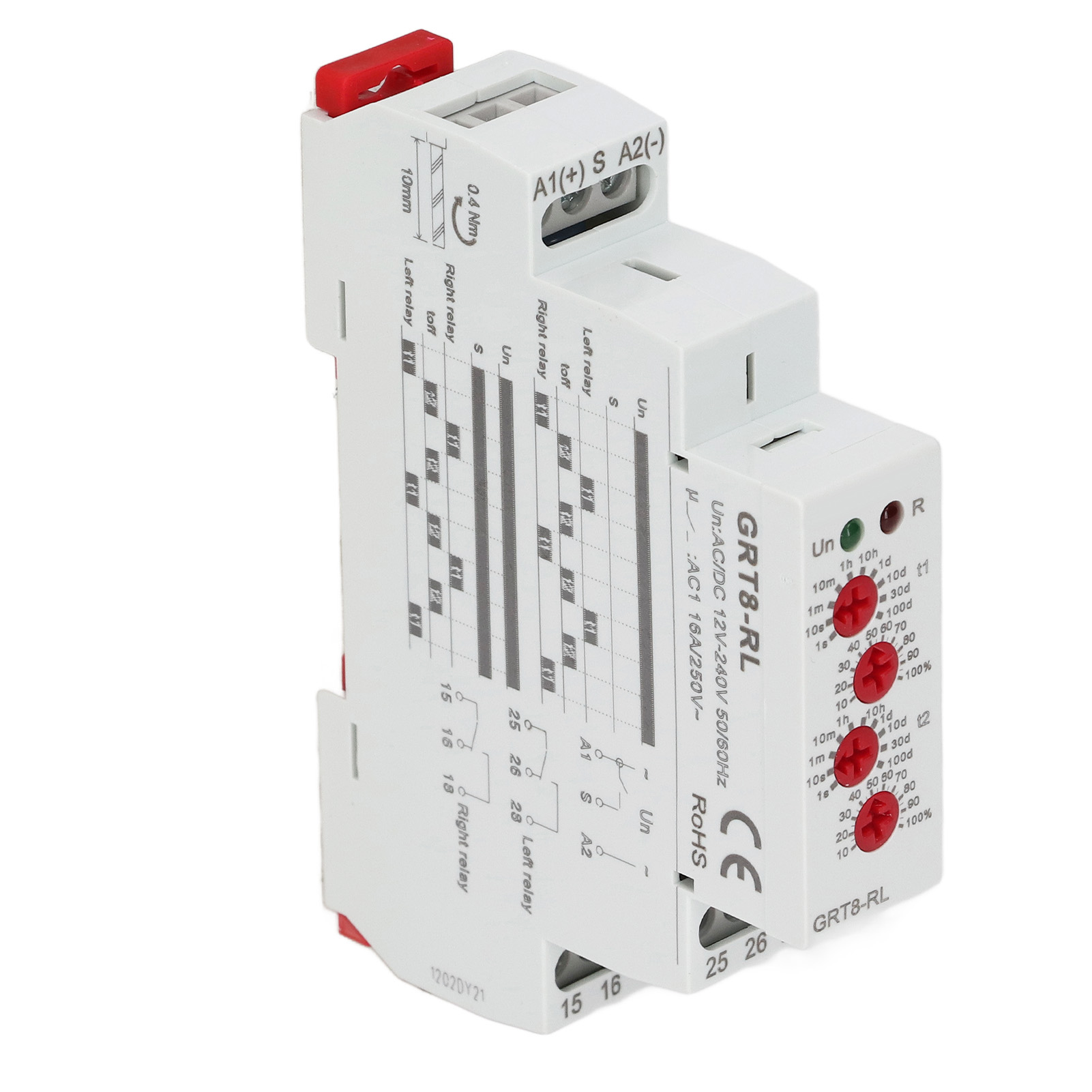Ac/dc 12-240v Wechselstrom-zeitrelais, 0,1s Bis 10 Tage Timer, Led-anzeige, Programmierbar, Für Schaltschränke.
