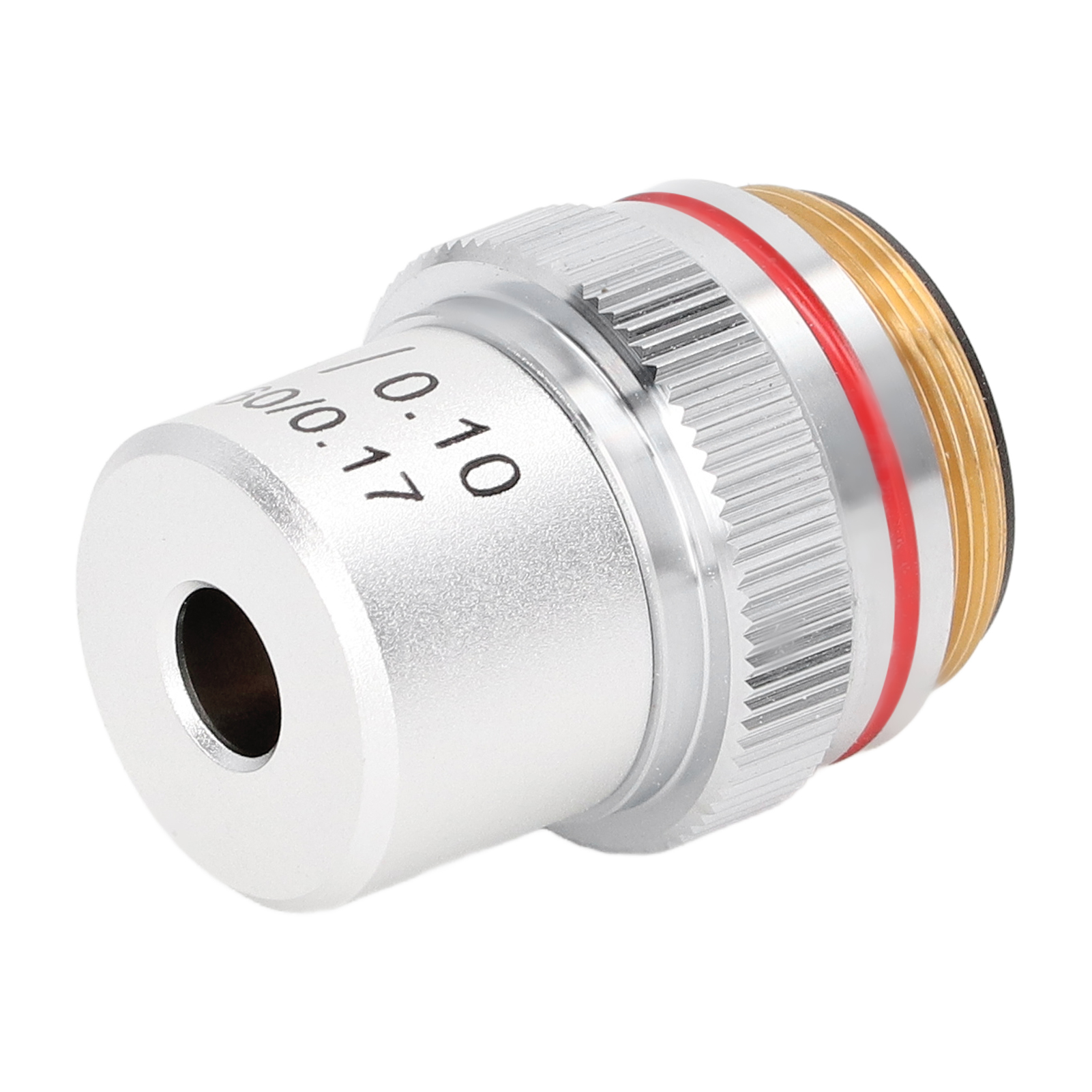 Silbernes 4-fach Achromatisches Mikroskopobjektiv, Optische Linse Mit Standard-20,2-mm-anschluss, Für Laborbeobachtungen Und Professionelle Anwendungen.