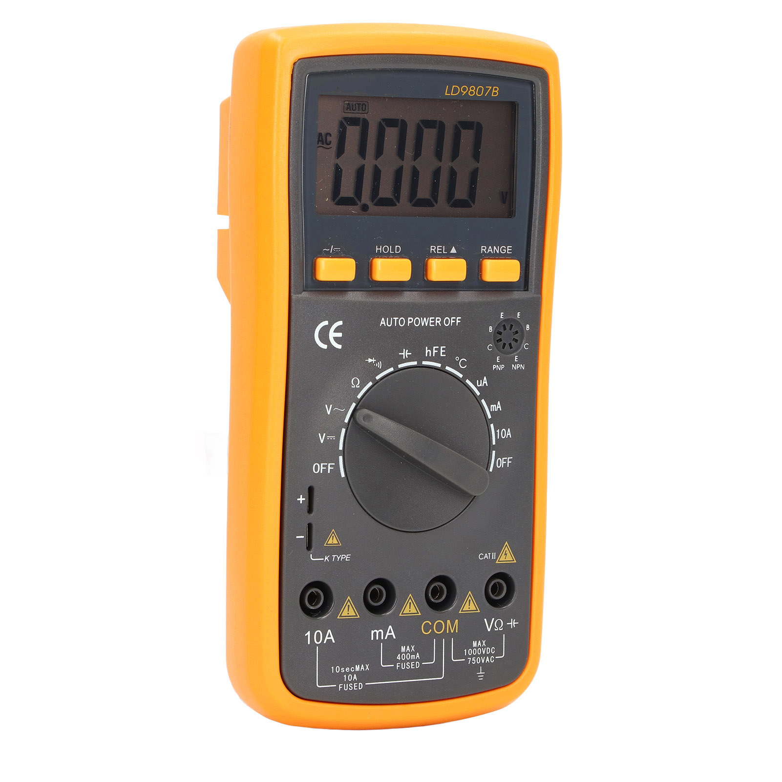 Ld9807b Digitalmultimeter Mit Hintergrundbeleuchtetem Display, Temperaturfühler, Spannungs- Und Strommessgerät, Widerstands- Und Kapazitätsmessung