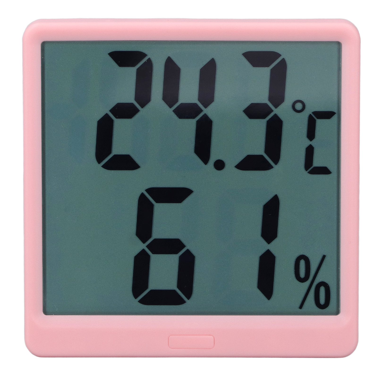 Digitales Thermometer-hygrometer Für Den Innenbereich, Präziser Temperatur- Und Feuchtigkeitsmesser, Rosa Wandanzeige