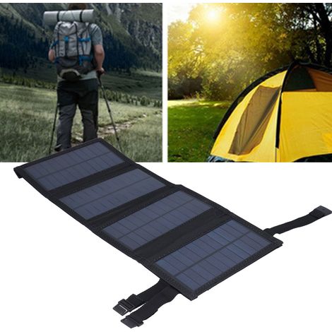 20-w-tragbares, Faltbares Usb-solarpanel, Polykristallines Outdoor-ladegerät, Schwarz
