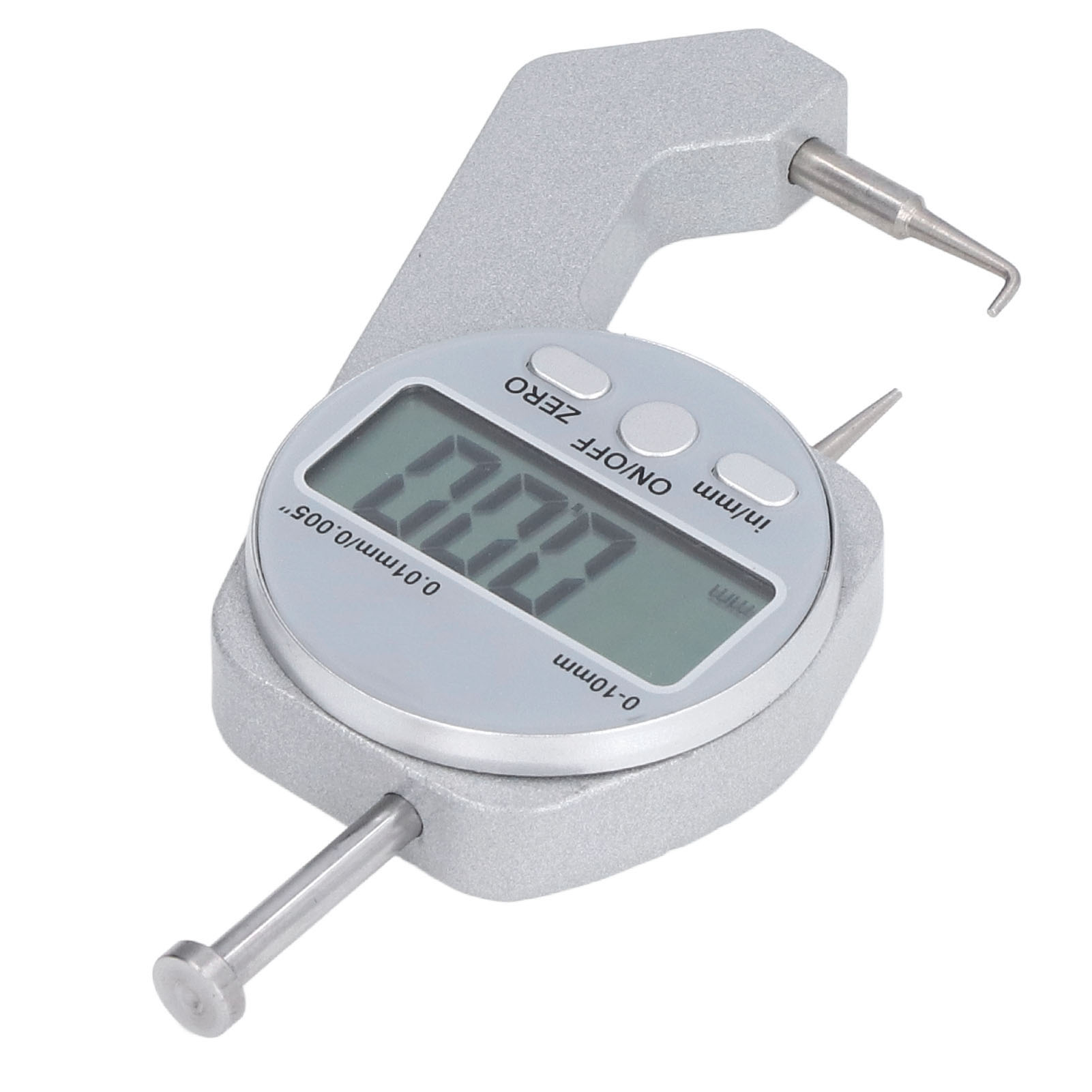 Digitales Dickenmessgerät 0-10 Mm, Lcd-bildschirm, Gebogene Spitze, Mini-tiefenmessgerät Für Unterwegs, Präzises Kontrollwerkzeug Für Werkstatt Und Heimwerker.
