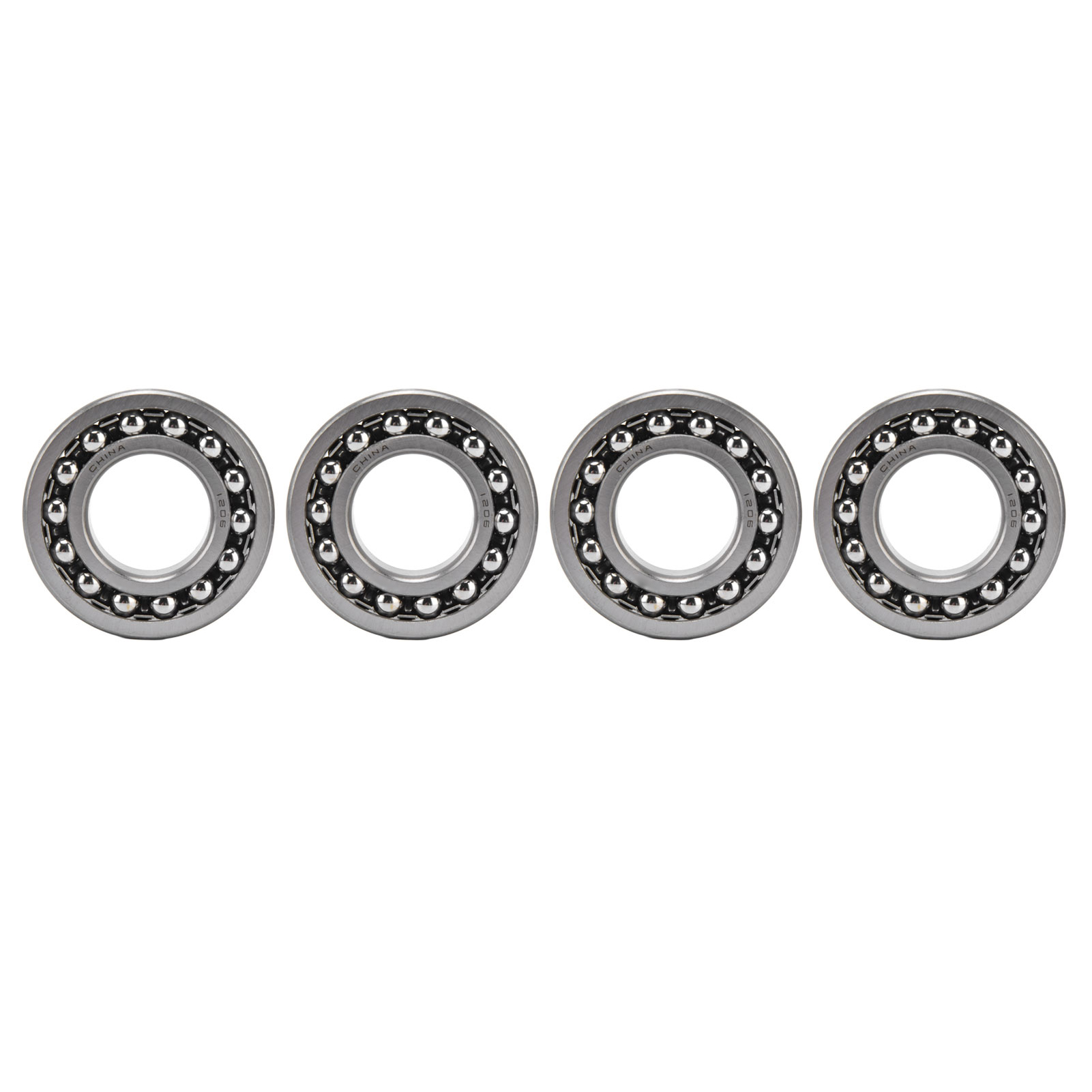Satz Mit 4 Zweireihigen Kugellagern 1206, Hohe Drehzahl, Geräuscharm, Selbstausrichtend, Aus Metall, Für Industrielle Anwendungen