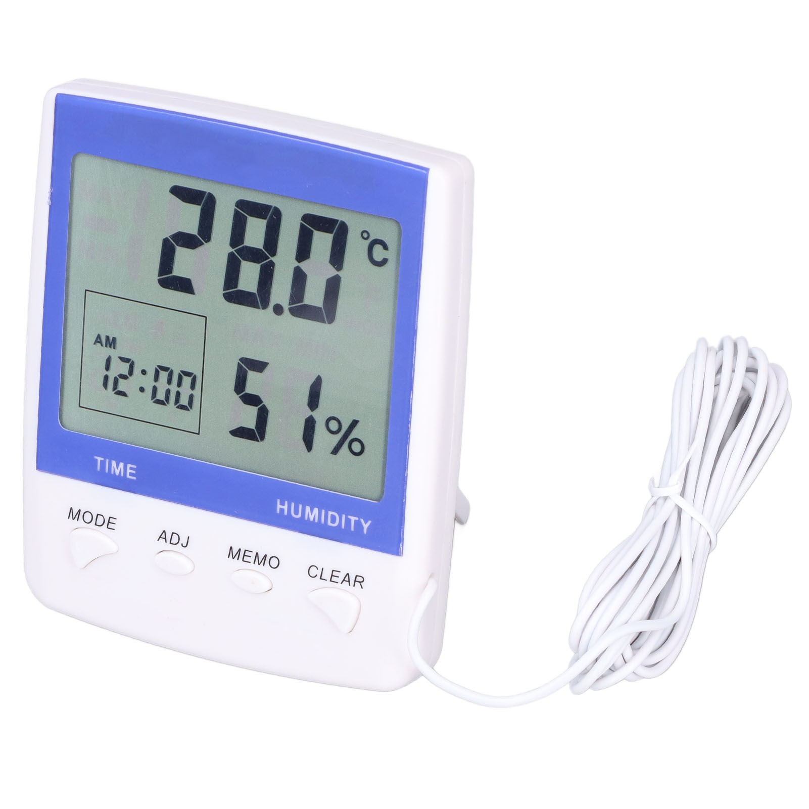 Präzises Digitales Thermometer, Hohe Langlebigkeit, Übersichtliches Display, Misst Luftfeuchtigkeit Und Temperatur, Zuverlässiges Messgerät Für Den Heimgebrauch.