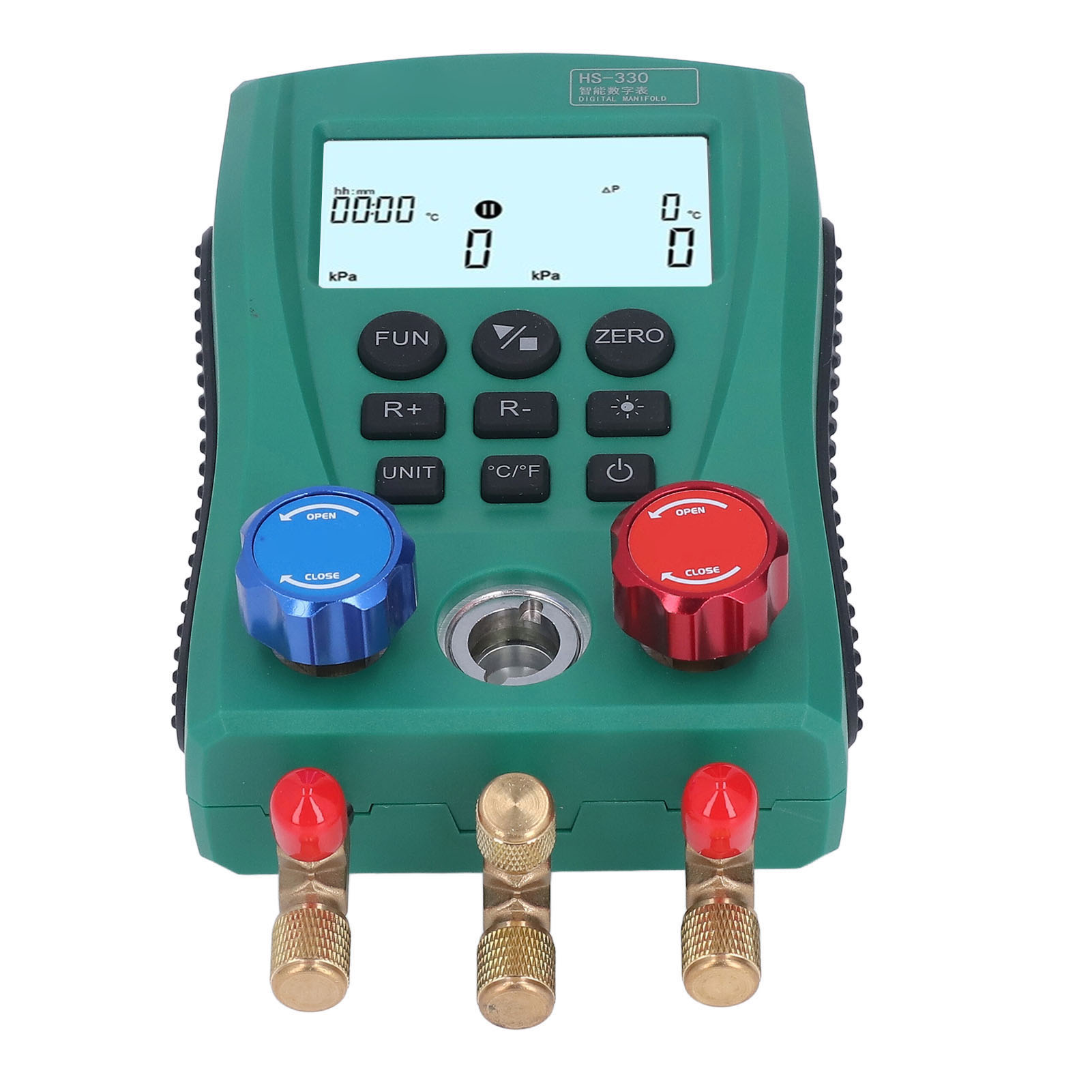 Zweikanal-digitalmanometer Aus Aluminiumlegierung, G1/4, Mit Intelligentem Griff Und Automatischer Berechnung, Kältemitteldruckmesser, Hohe Genauigkeit, Professioneller Einsatz