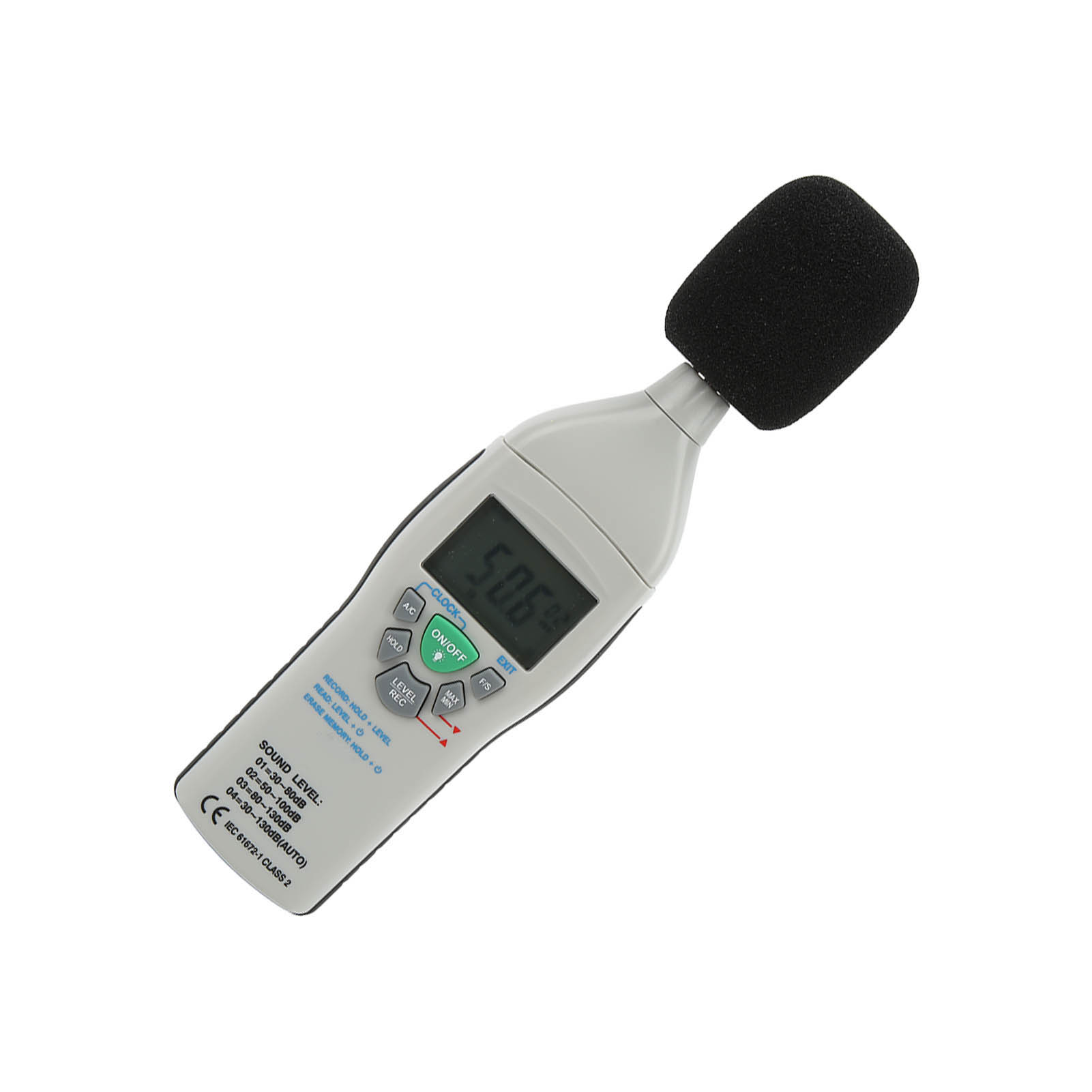 Dt-815 Digitales Schallpegelmessgerät Mit Hintergrundbeleuchtetem Lcd-bildschirm, Tragbares Lärmmessgerät 30-130 Db, Genaue Dezibelmessung.