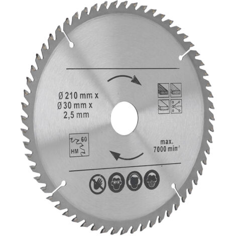 210 Mm Hartmetall-kreissägeblatt Für Holz Und Kunststoff, Kompatibel Mit Gehrungssägen Und Tischkreissägen.