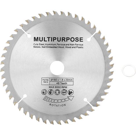 48-tooth Carbide Circular Saw Blade For Precise Cutting, Machine Tool Accessory.
