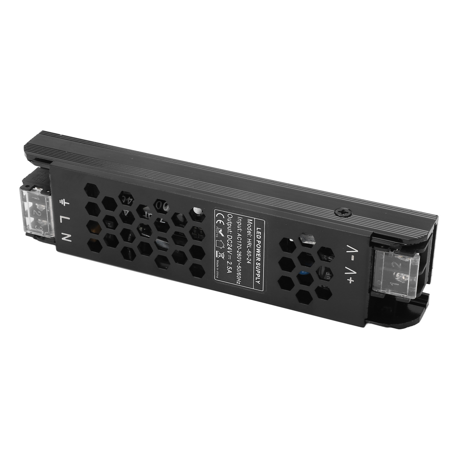 60w Ultraflaches Led-netzteil, 24v Dc Aluminium-transformator, Konstantspannung, Ac170-260v Eingang, Schlankes Schaltnetzteil Für Led-streifen Und Strahler.