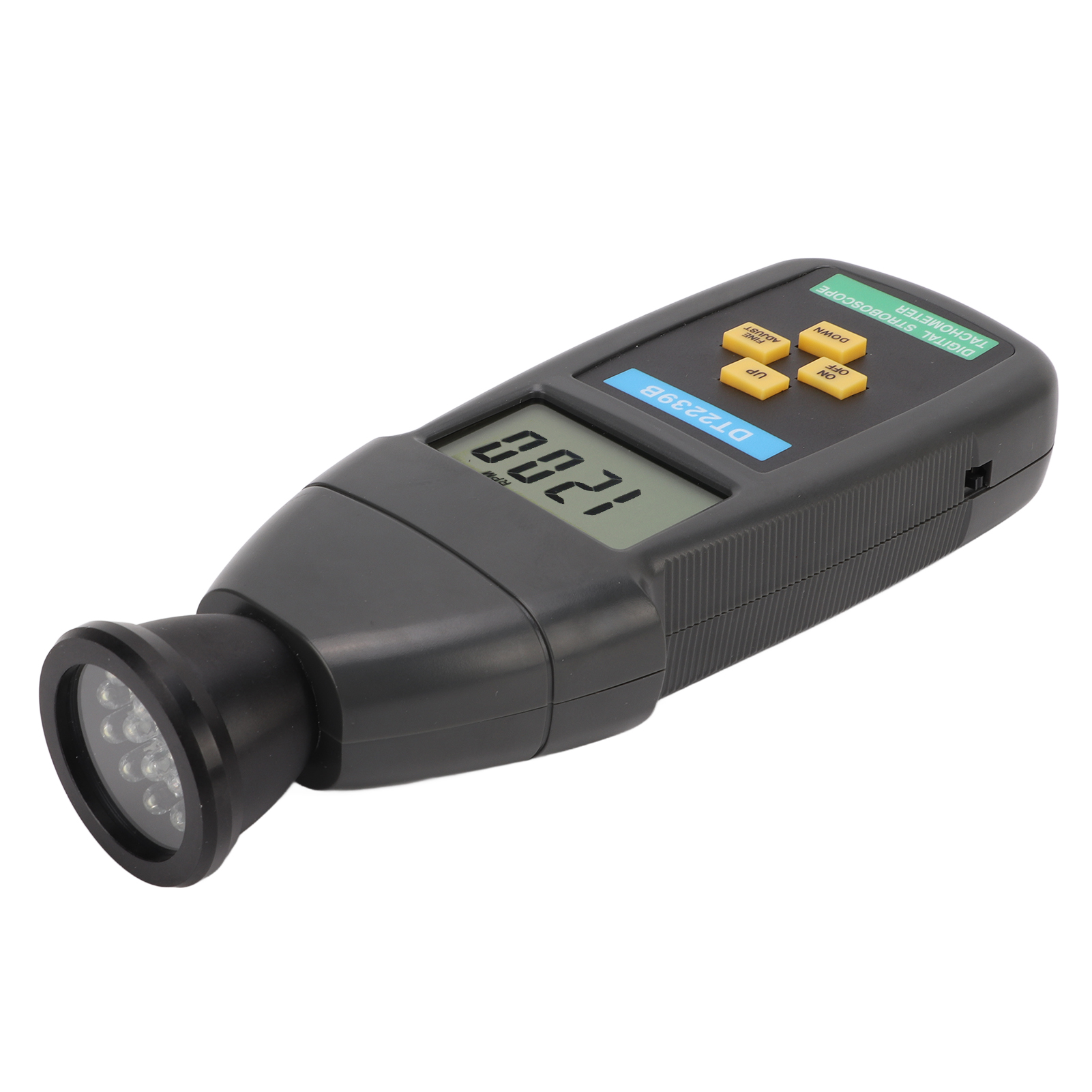 Dt2239b Lcd Digitaler Blitzlicht-drehzahlmesser, Tragbarer Berührungsloser Blitzgeschwindigkeitsmesser, 60-19999 U/min, Lichtgeschwindigkeitsmessung Im Taschenformat