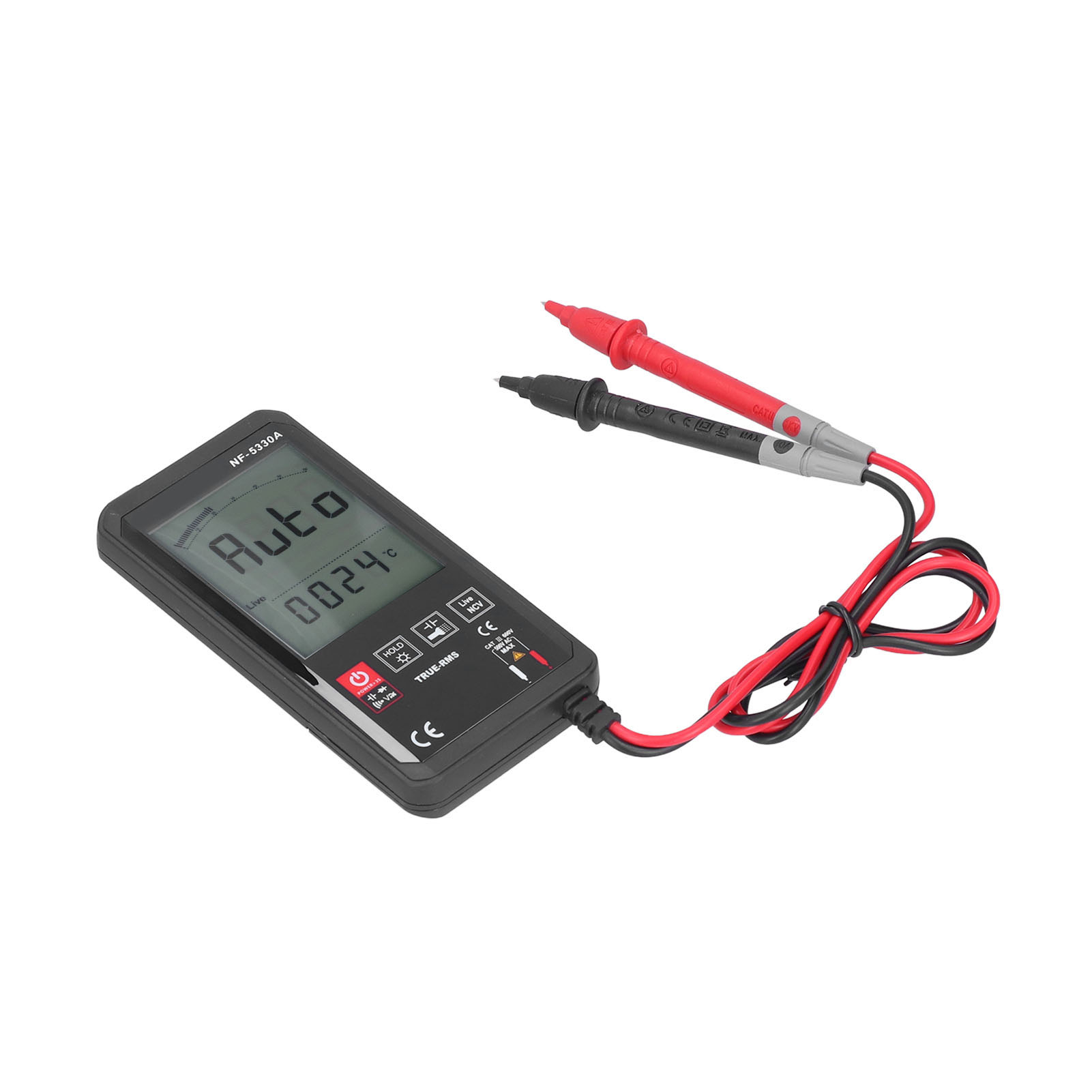 Nf-5330a Digitales Multimeter Mit Großem Display, Empfindlicher Messspitze, Dual-modus Mit Taschenlampe, Professionelles Elektrisches Messgerät, Hintergrundbeleuchtetes Display