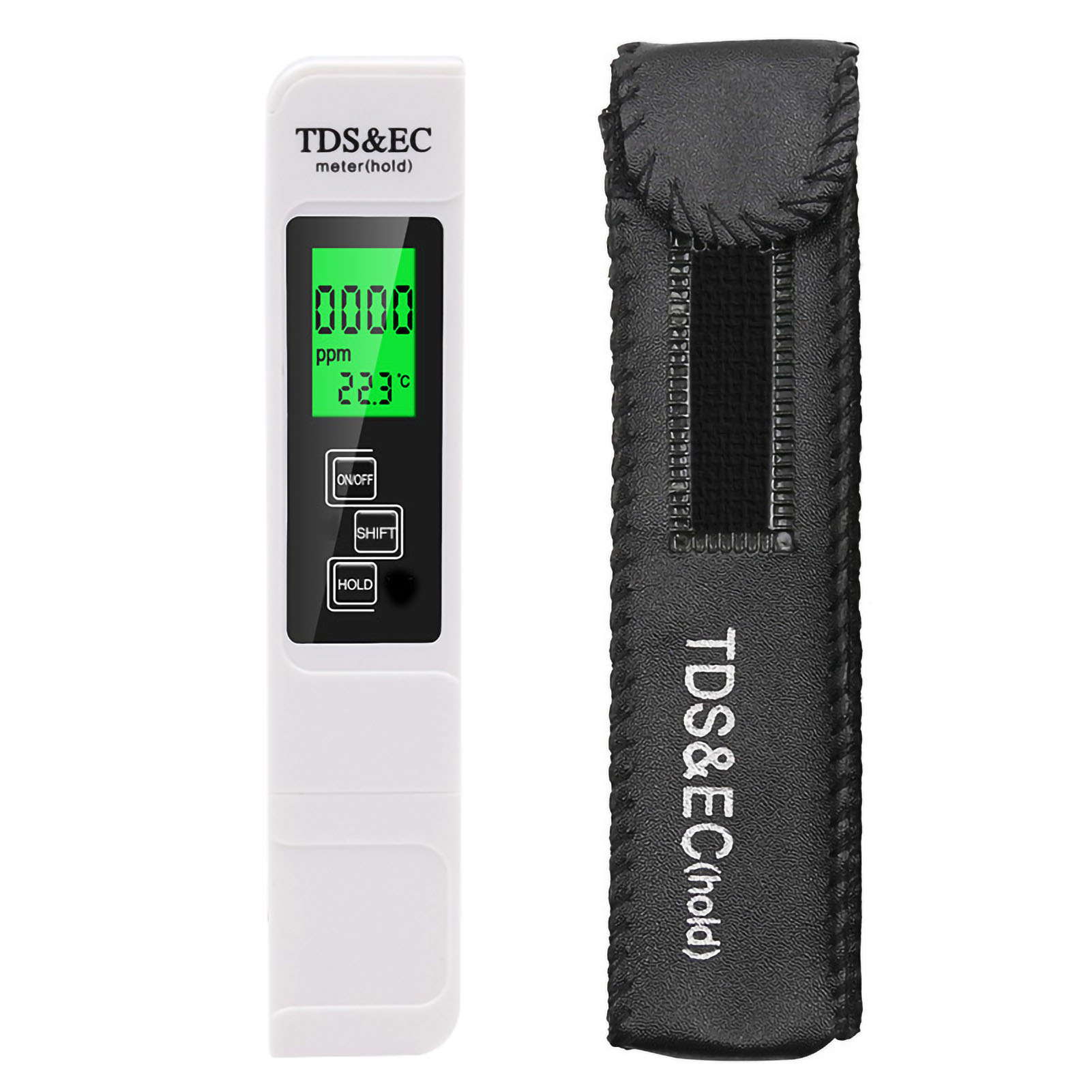 Kompaktes, Tragbares Tds/ec-messgerät Mit Lcd-bildschirm, 3-in-1-temperatur- Und Wasserqualitätstester, Messstift Für Aquarium Und Schwimmbad, Weiß