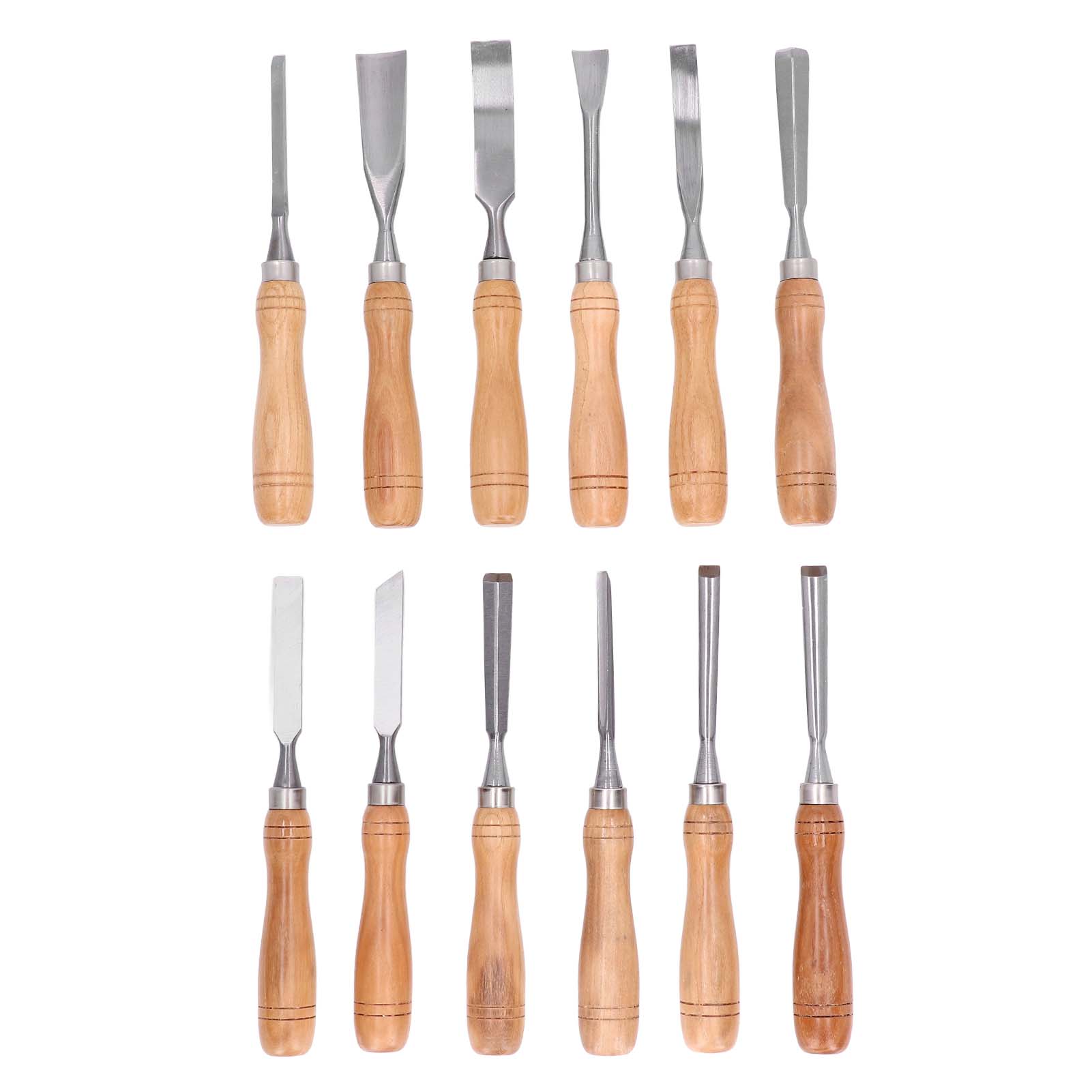 Set Mit 12 Crv-holzbeiteln, Holzgriff, Schnitzmeißel Für Holzschnitzereien, Diy-bastelwerkzeuge, Scharfe Klingen