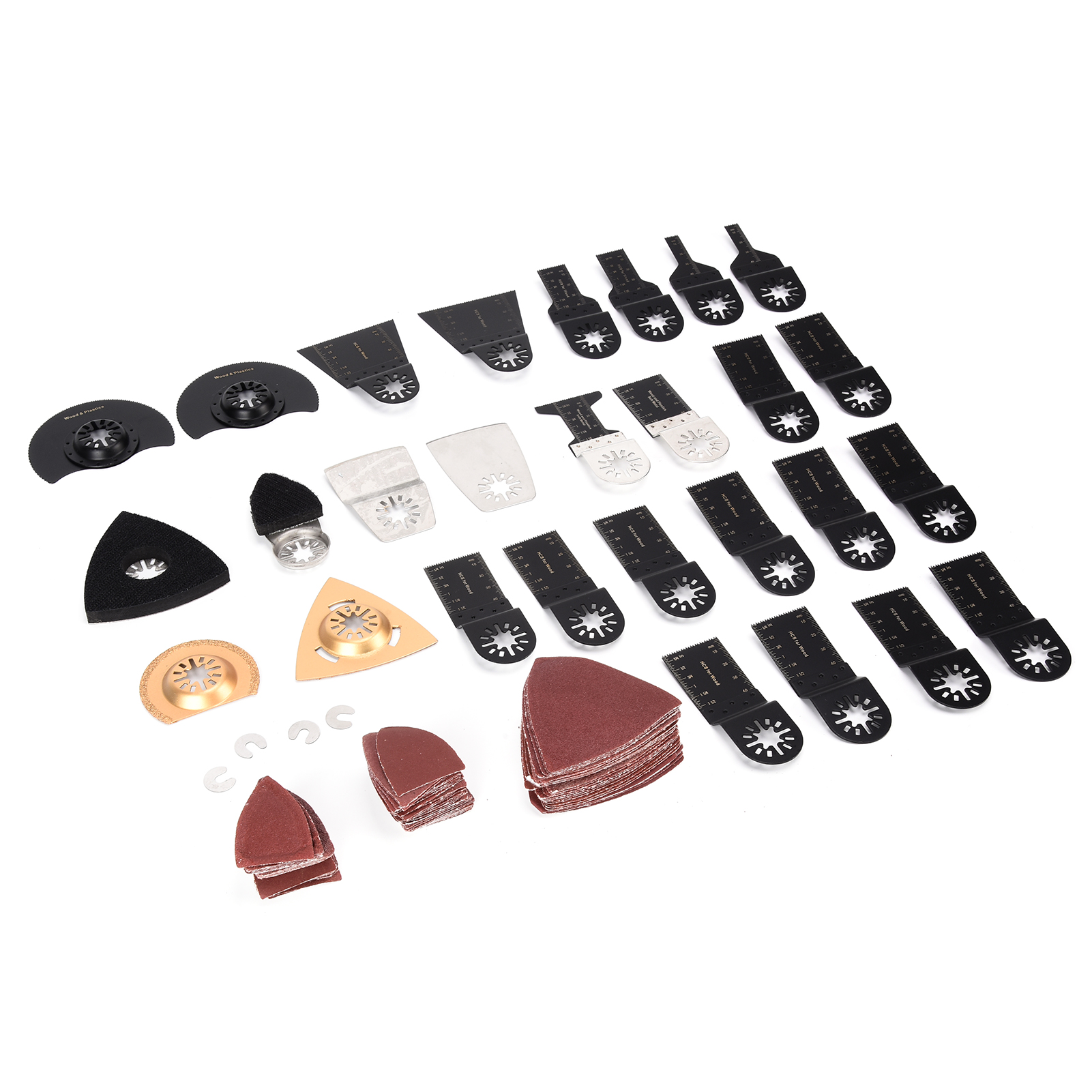 Packung Mit 120 Multifunktionalen Oszillierenden Sägeblättern, Langlebigem Schnellwechselzubehör, Schneideset Für Metall, Holz Und Kunststoff.