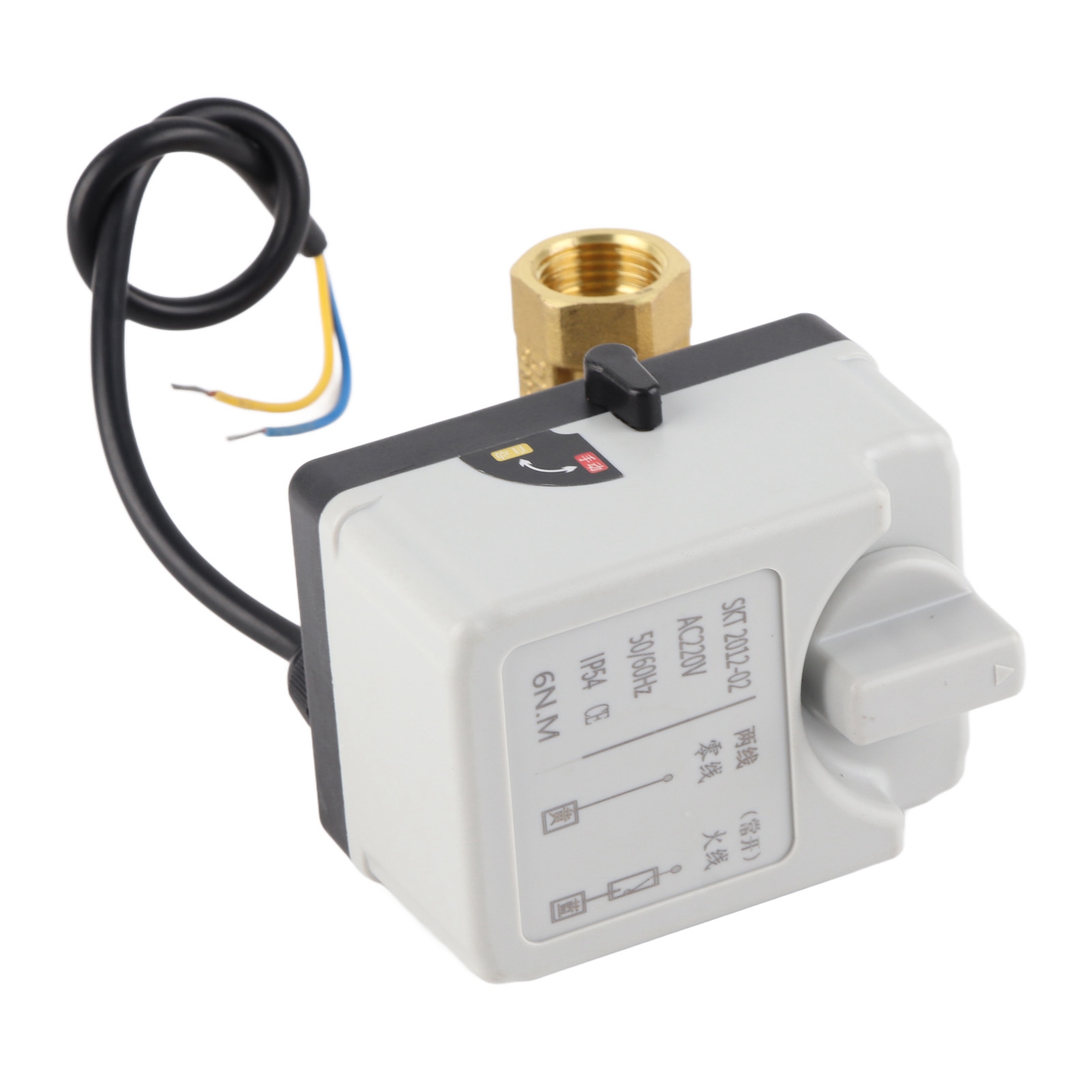 Motorbetriebenes 2-wege-ventil, Normalerweise Offen, Dn15 Ac220v, Elektrisch, Manuelle/automatische Steuerung, Gewindeanschluss, Für Wasser- Und Heizungskreisläufe