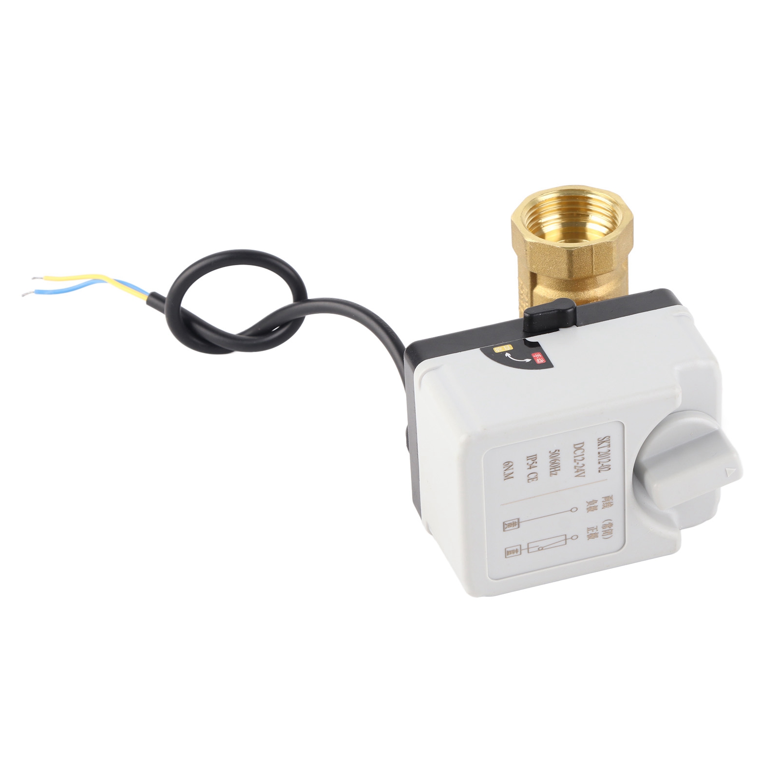 Motorisiertes Magnetventil, 2-adrig, 2-wege, Normalerweise Geschlossen, Dn25, Messing Und Abs, Dc 12v-24v, Zubehör.