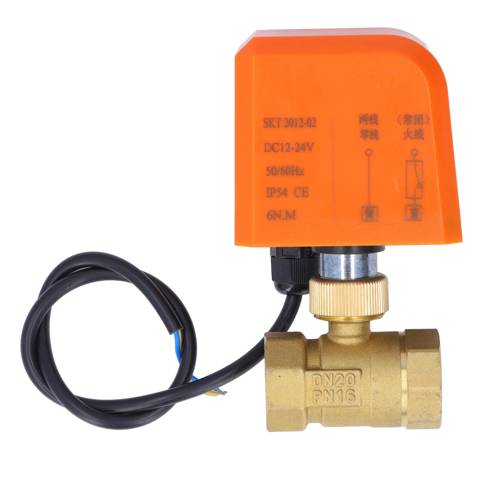 Dn20 2-wege-kugelhahn, 3/4 Zoll, Normalerweise Geschlossen, 2-adrig, Universell, Elektrisch, Dc 12–24 V