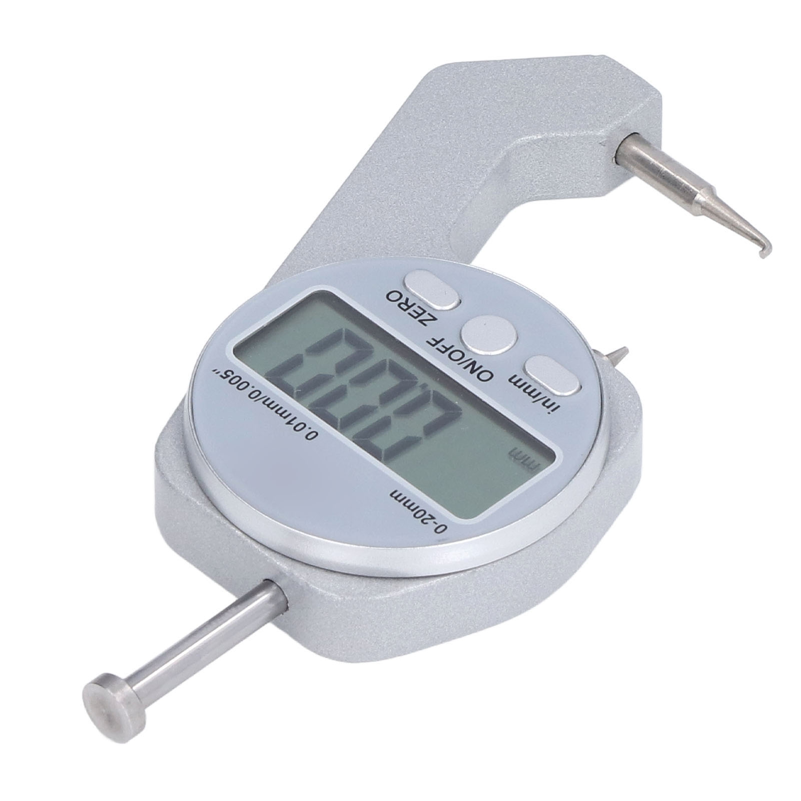 Digitales Dickenmessgerät 0-20 Mm, Digitalanzeige, Kompakte Gebogene Spitze, Miniatur-präzisionsmessgerät Für Den Professionellen Einsatz.