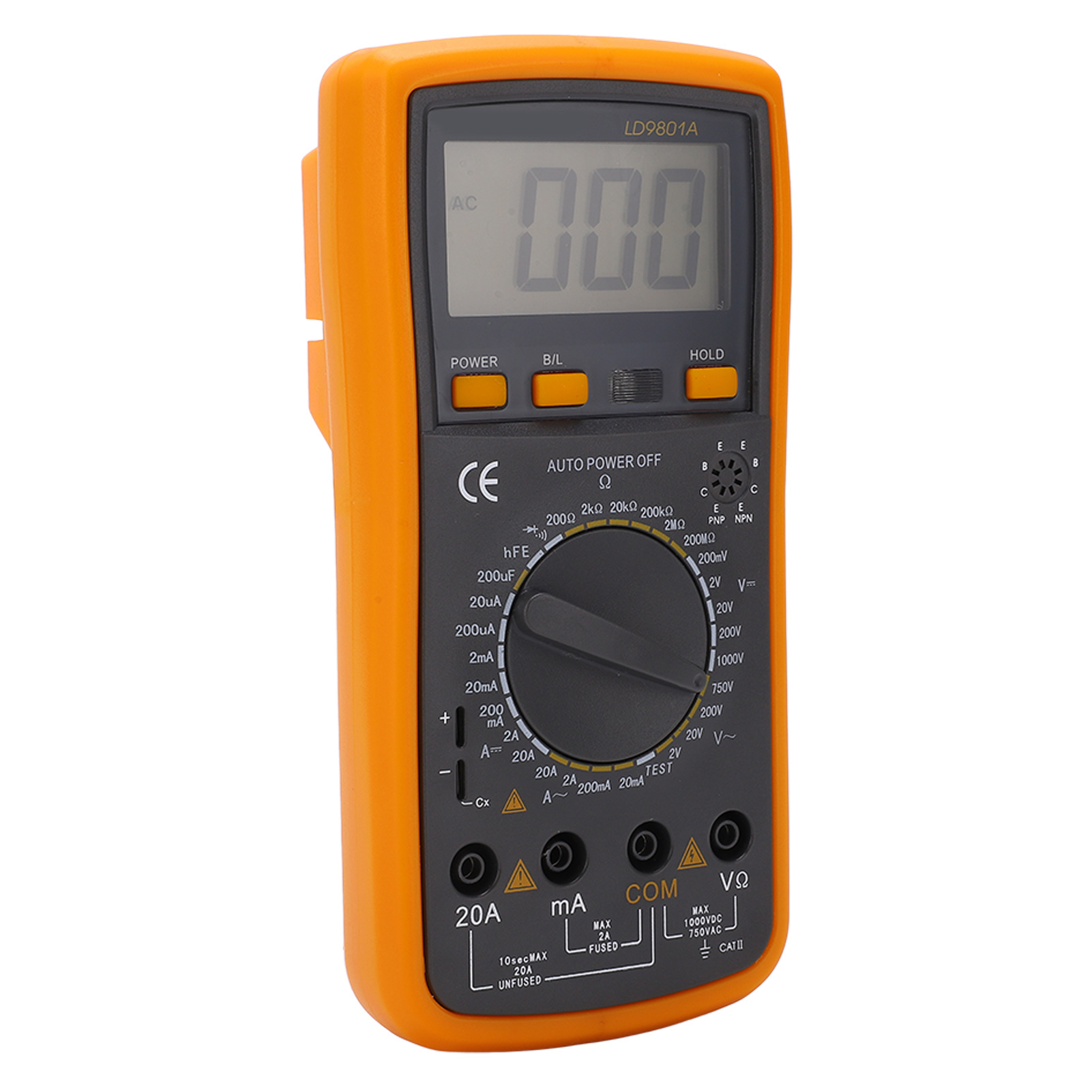 Tragbares Digitales Multimeter Mit Hintergrundbeleuchtetem Lcd-display, Überlastungsschutz Und Ac/dc-tester Für Elektriker Und Heimwerker