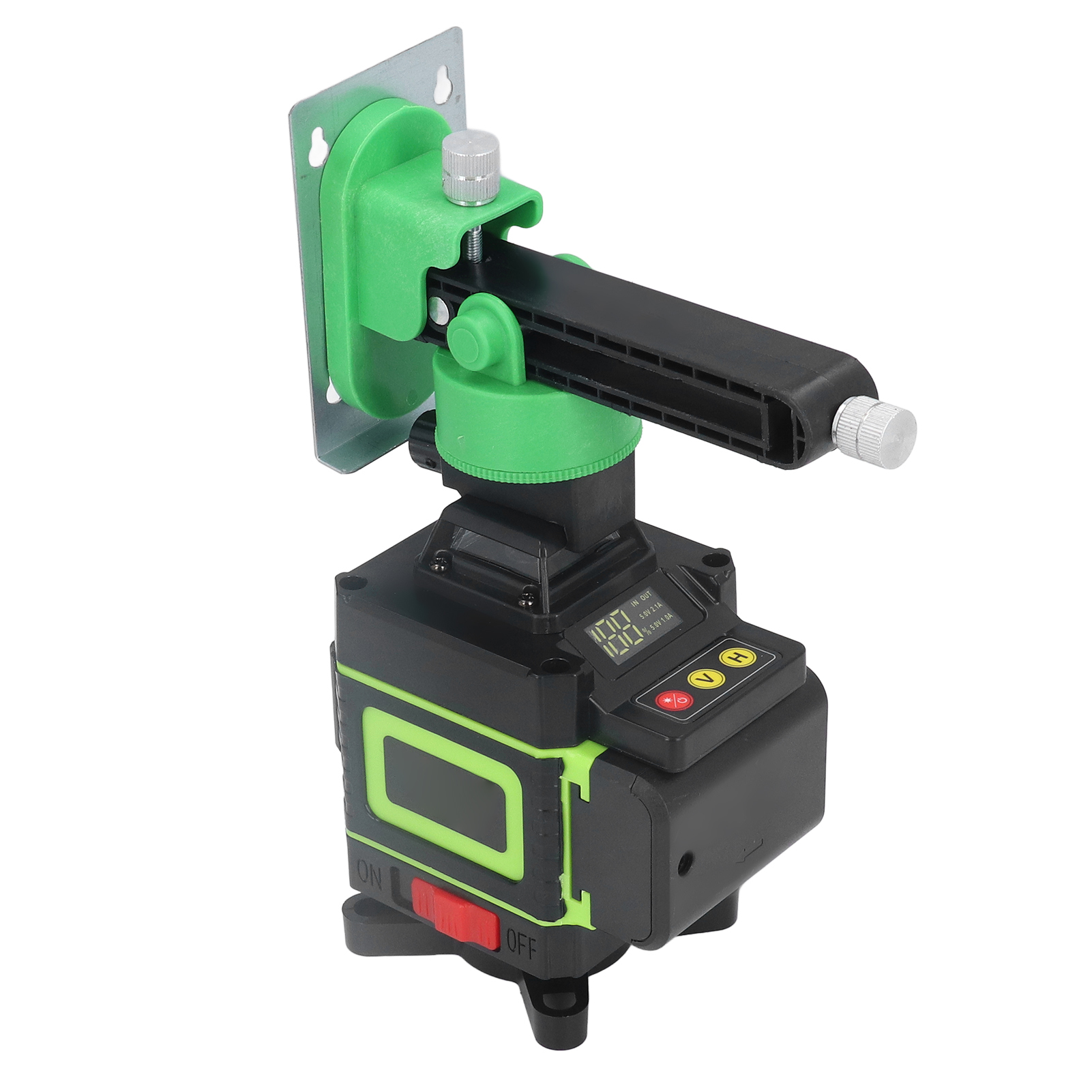 16-linien-4d-selbstnivellierungslaser Mit Fernbedienung Und Digitalanzeige, Eu-stecker 110–240 V, Grün