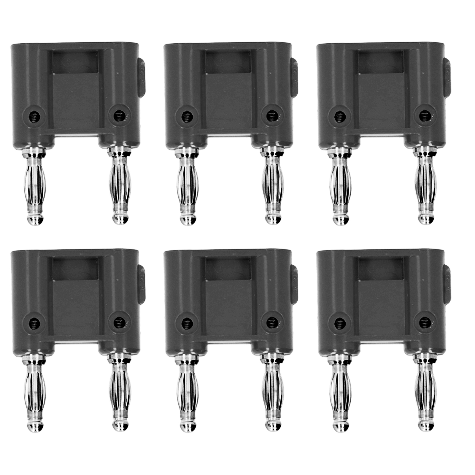 2-wege-bananenstecker Aus Messing (pe), 10er-packung, Doppelbananenstecker Für Elektronische Und Kfz-instrumente, Schwarz