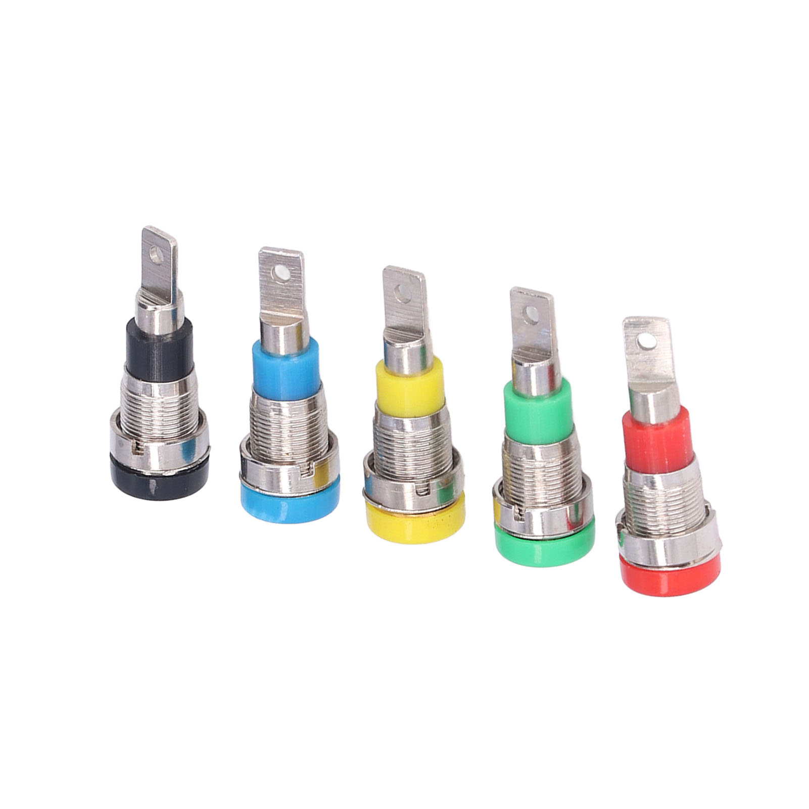 Satz Mit 5 X 4-mm-bananensteckern, Stabile Übertragung, Korrosionsbeständig, 5 Farben, Panelanschluss Für Computersysteme